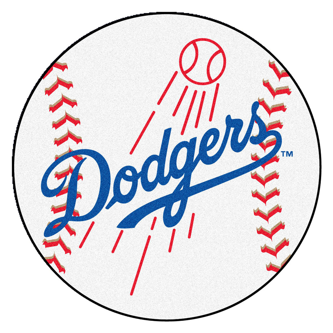 27 White and Blue MLB Los Angeles Dodgers Baseball Mat