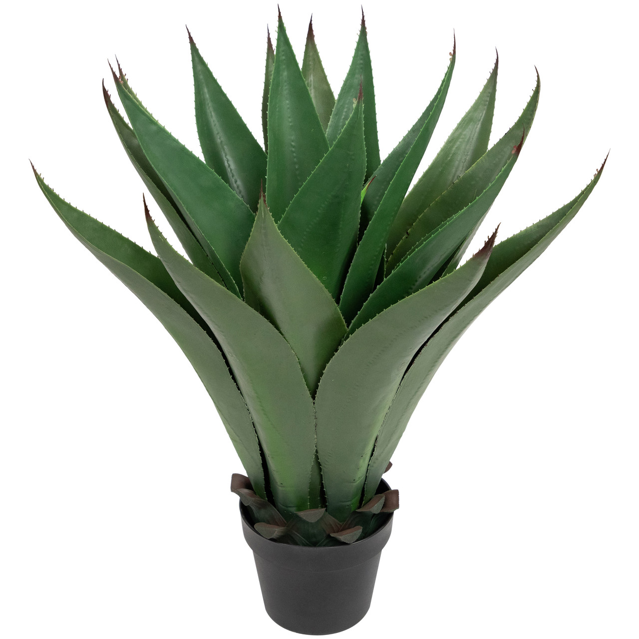 23.5" Potted Green Agave Americana Artificial Succulent Plant