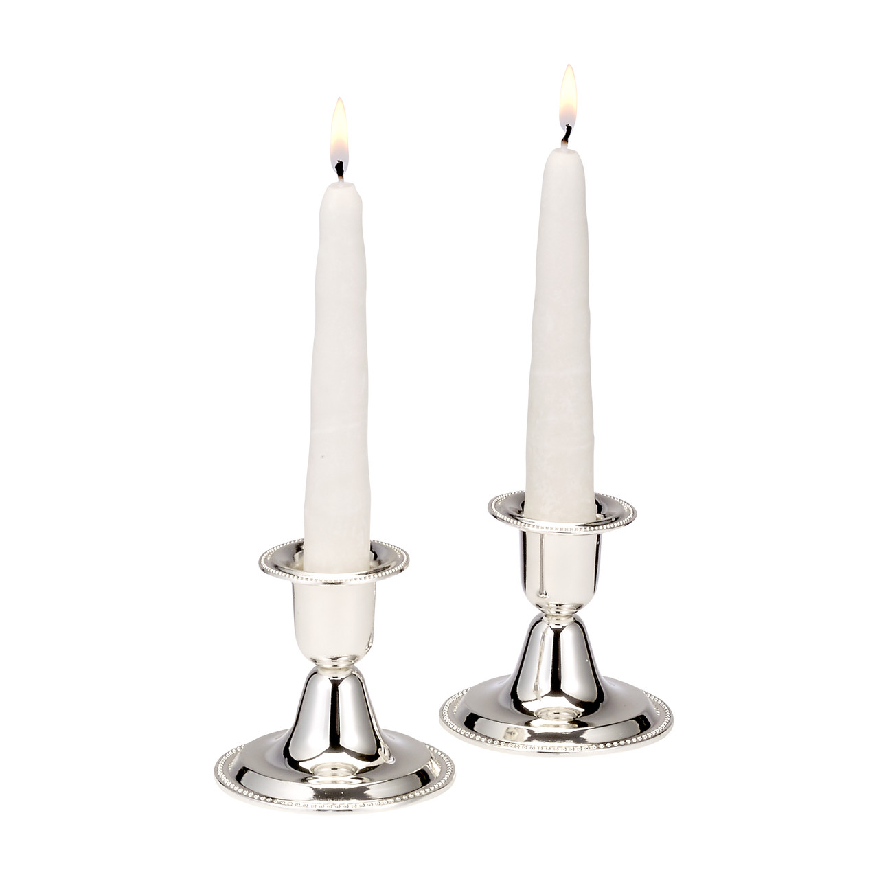 Extra Tall Silver Plated Shabbat Candlestick Holders