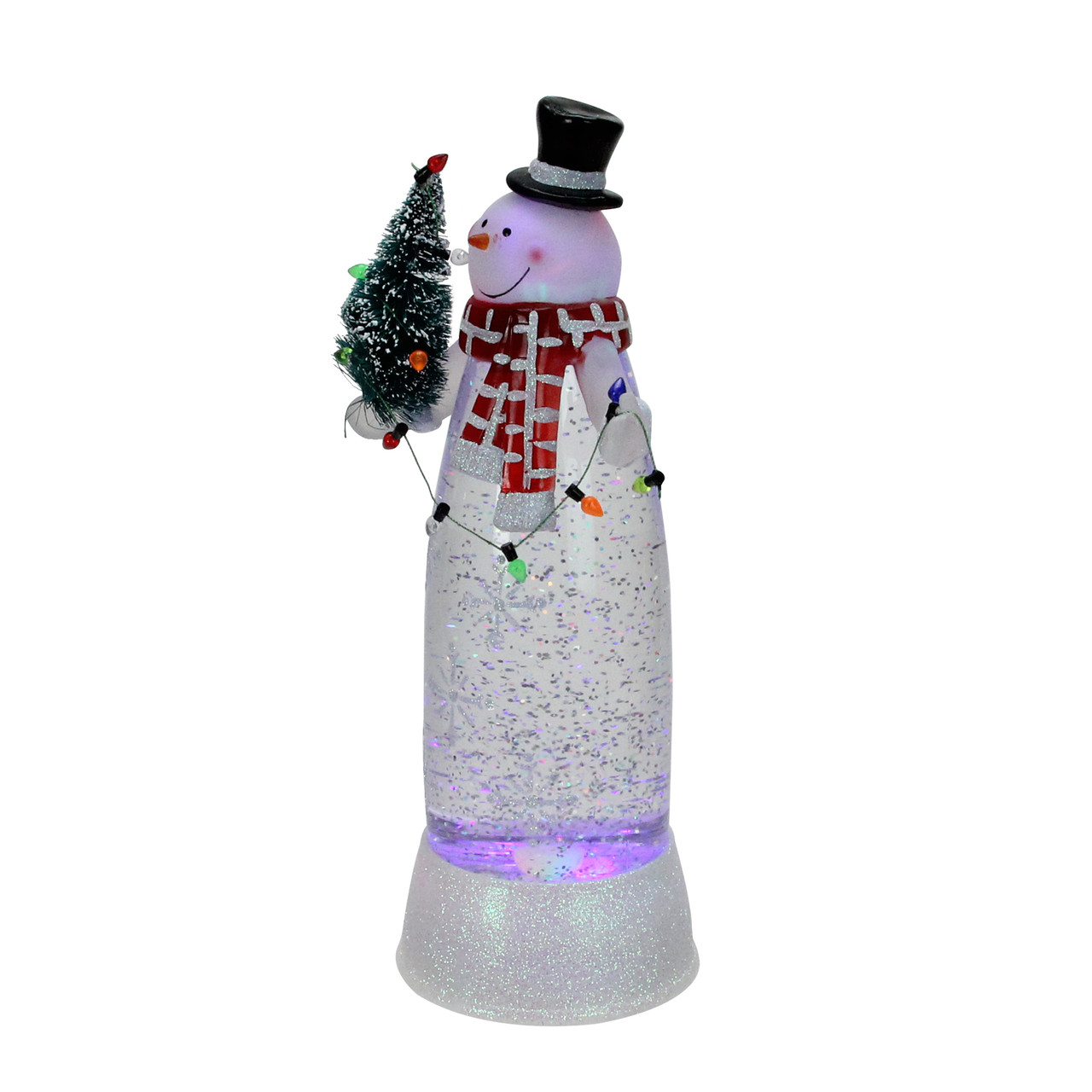 The Whitehurst Company S/2 Porcelain LED Lighte D Snowmen ,White