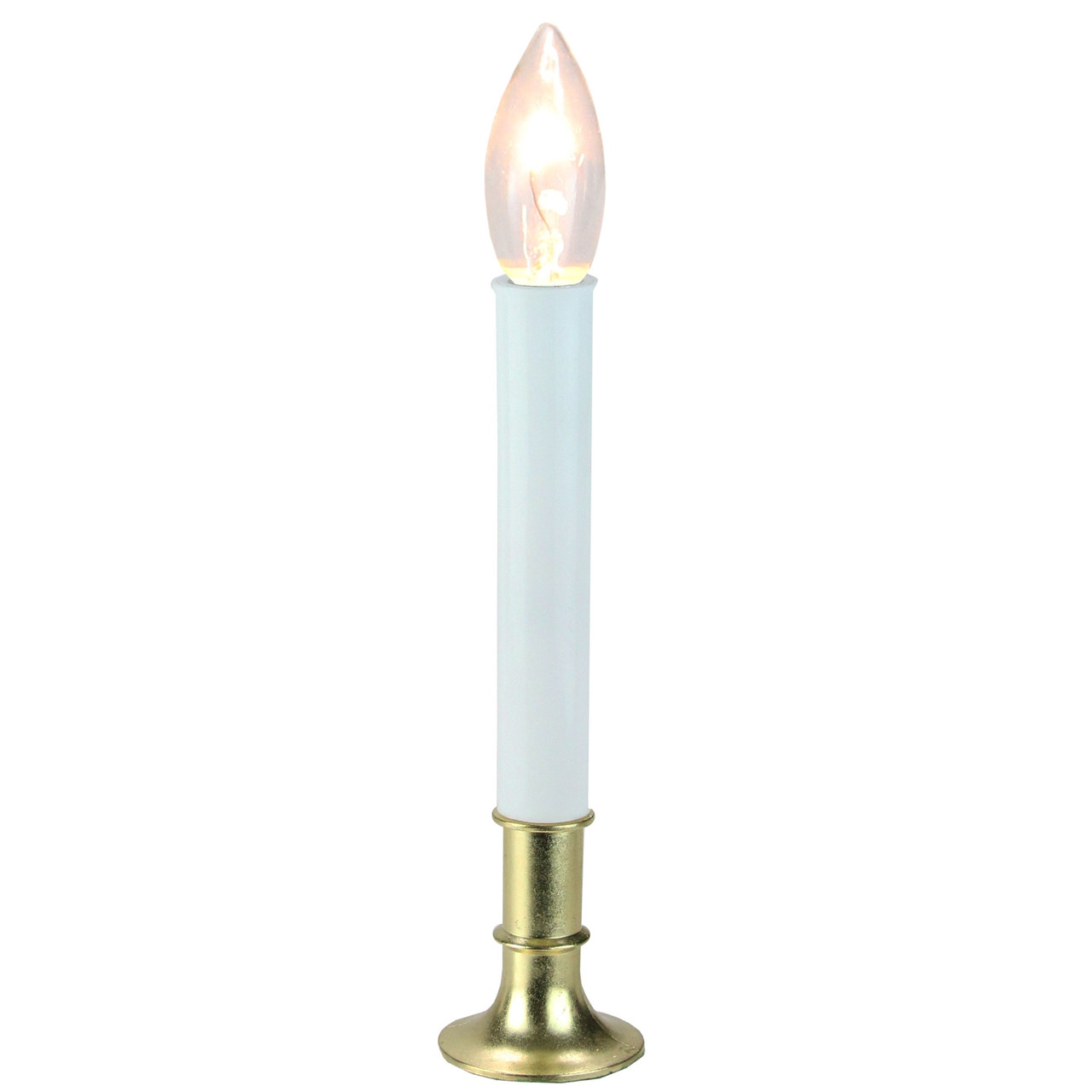 Electric Window Candle with Auto Timer - Brass