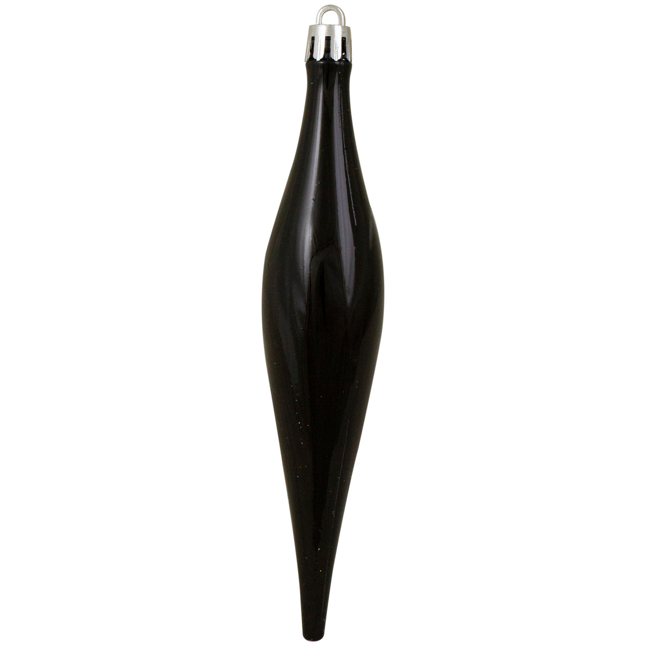 Set of 8 Jet Black Shatterproof 4Finish Christmas Finial Drop