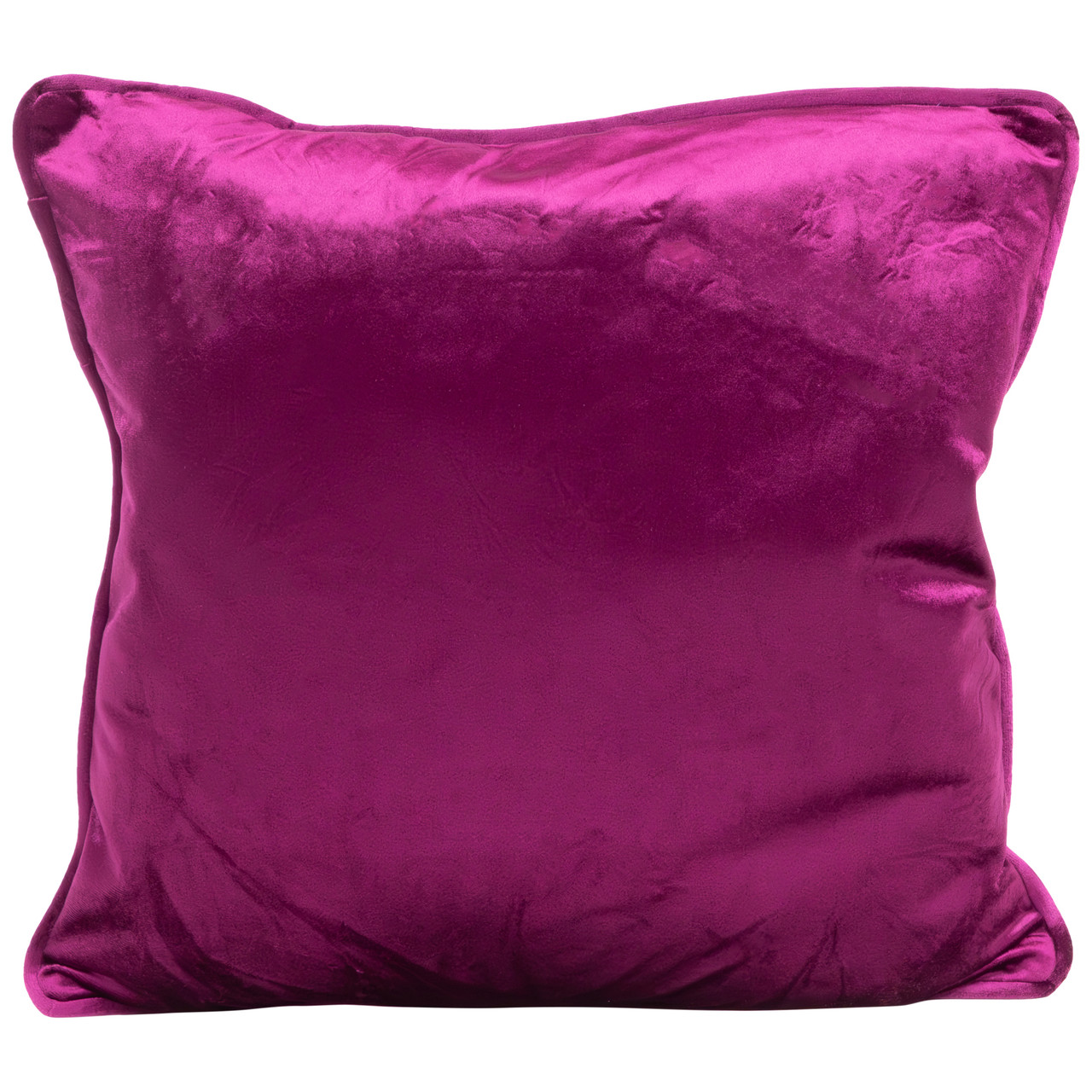 Brielle Home Soft Velvet Square Purple 18 in. x 18 in. Throw Pillow