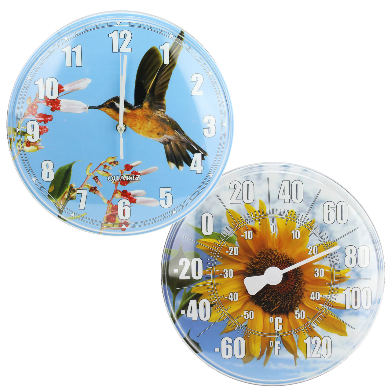 outdoor pool clock and thermometer