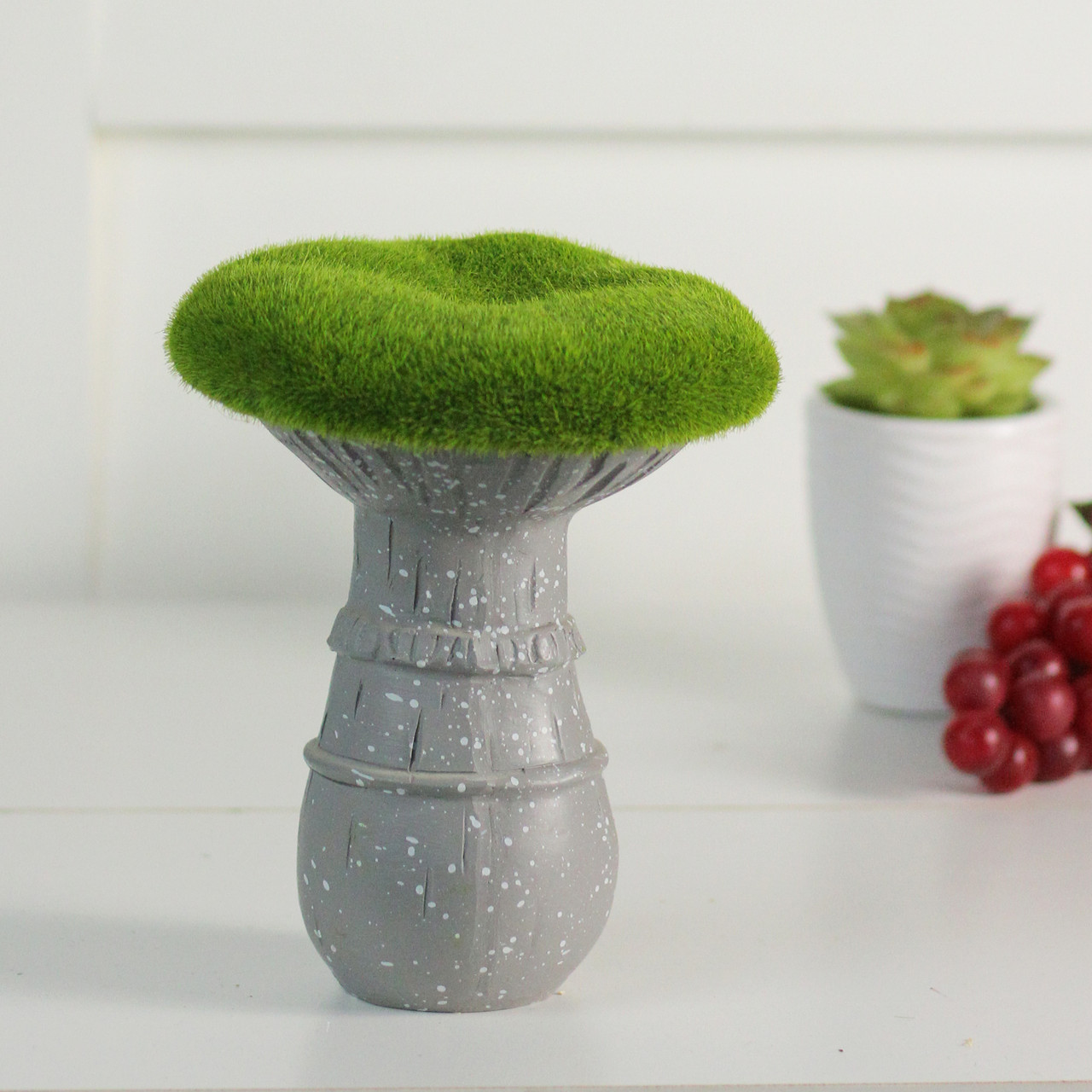 Northlight 33377621 6.5 in. Artificial Moss Covered Mushroom