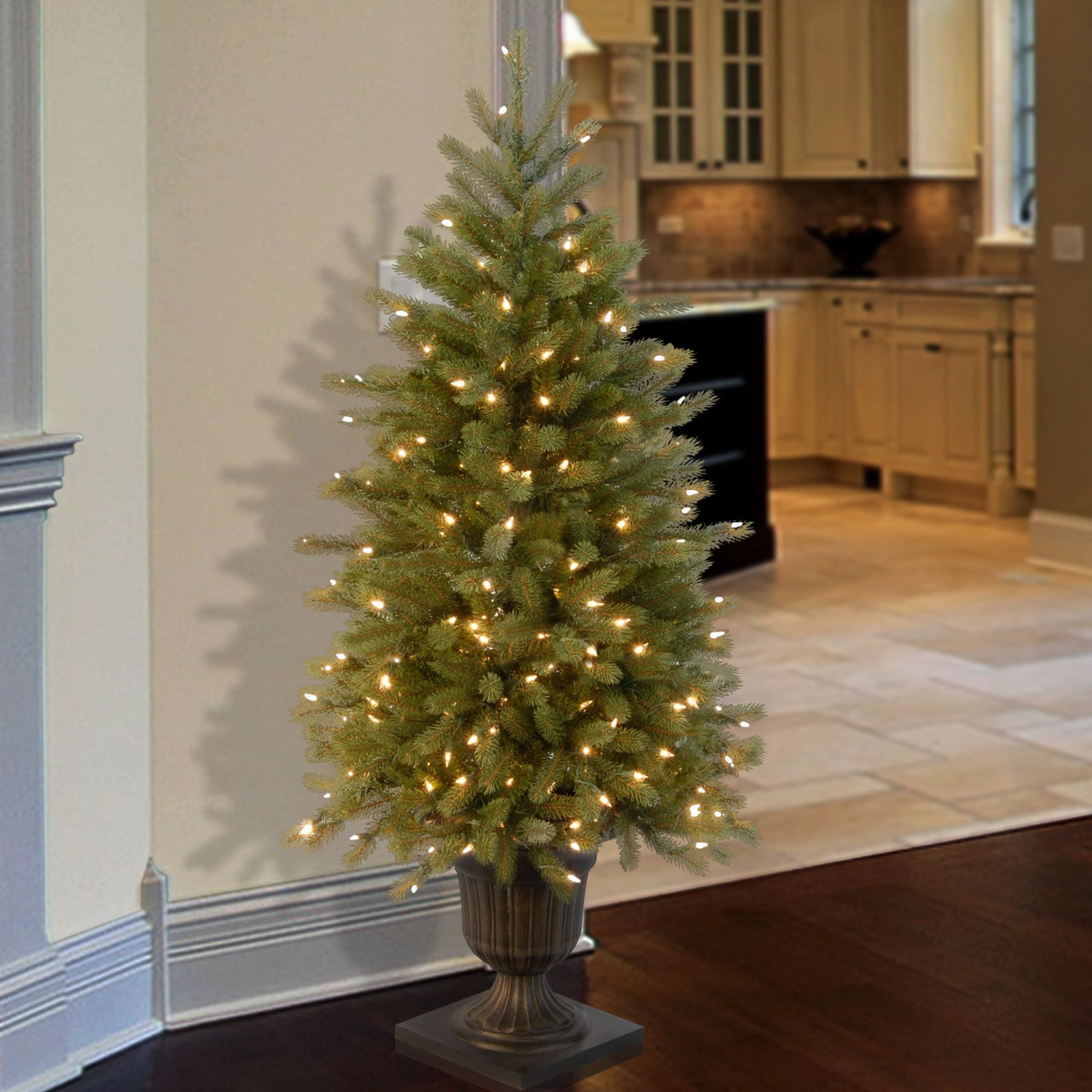 12ft. Pre-Lit Jersey Fraser Fir Hinged Tree with Clear Lights
