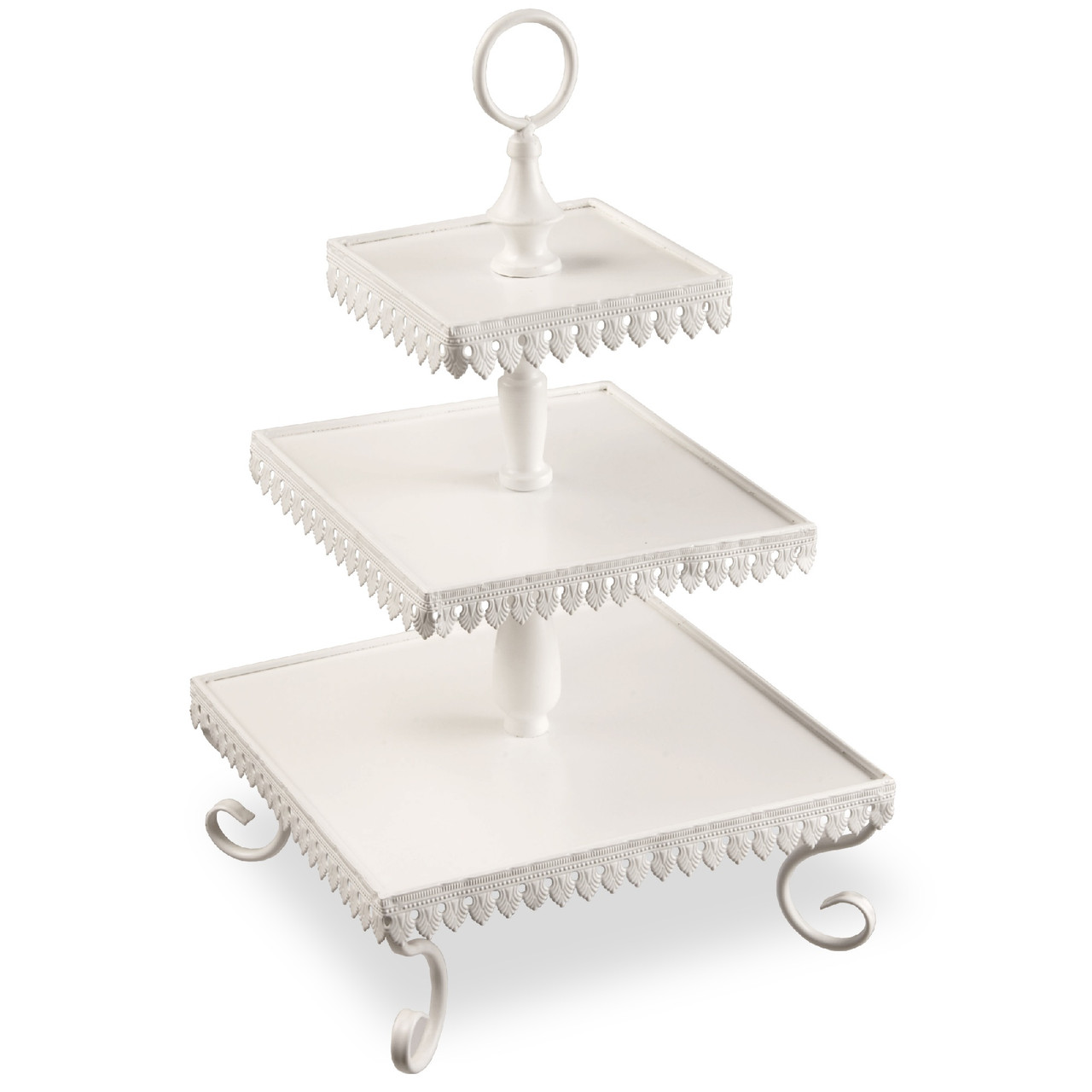 21” Three Tier Tin Serving Rack | Christmas Central