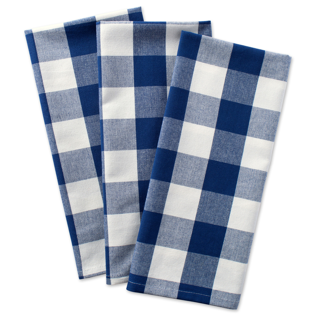 Set of 5 Assorted Stonewash Blue & White Everyday Dish Towel, 28