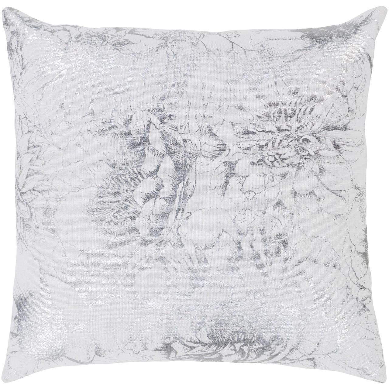 white and silver throw pillows