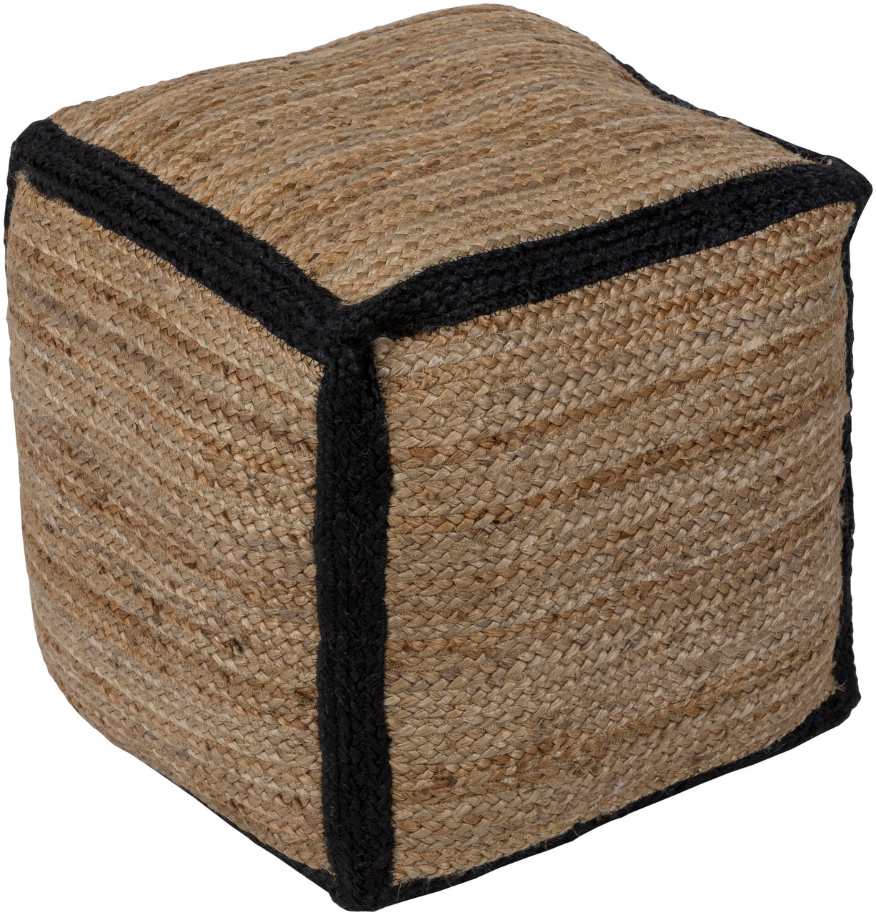 18 Black Brown Cubic Shaped Pouf Ottoman With Removable Cover Christmas Central
