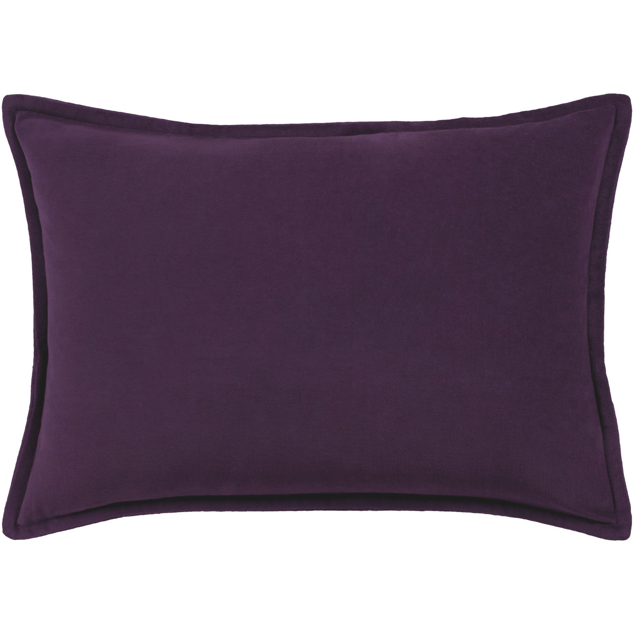 19 Eggplant Purple Rectangular Throw Pillow Cover With Flange