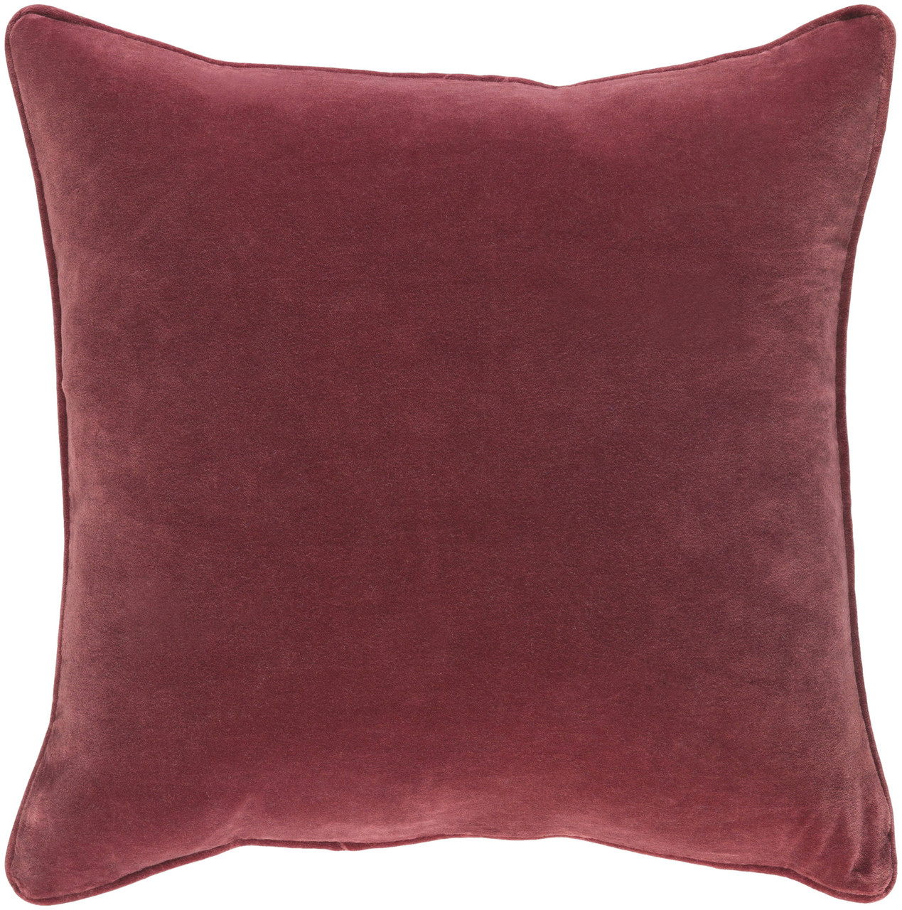 18 Wine Red Velvet Square Throw Pillow Down Filler Christmas Central
