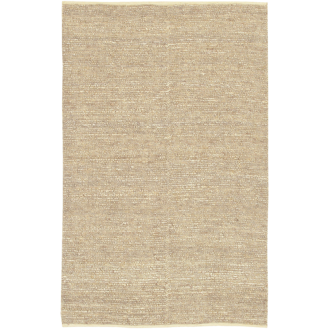 Tiwari Home 5' x 7.5' Contemporary Beige and Pastel Gray Hand Woven Area  Throw Rug