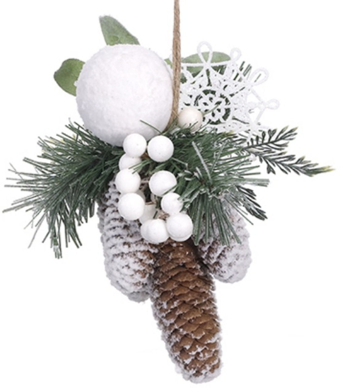 Pine Cone Berry Twig Garland (Set Of 2) 5'L Plastic