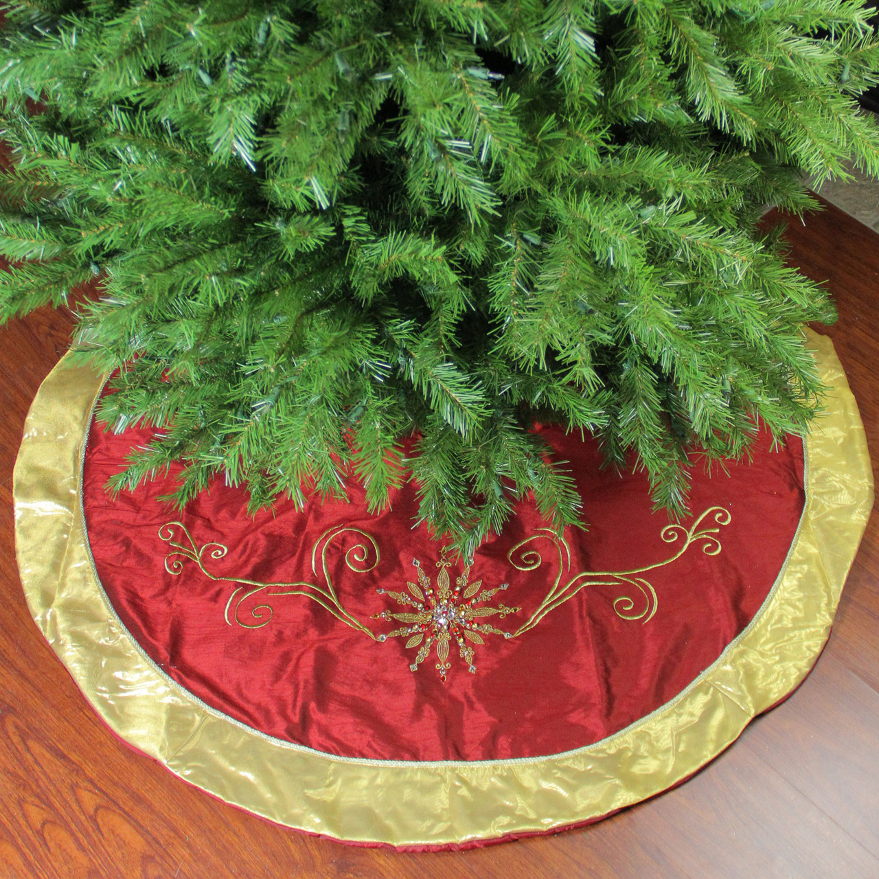 72 Red Christmas Tree Skirt Handmade Velvet Tree Skirt Large Ornament  Beaded Luxury Christmas Decorations Holiday Heirloom Christmas Gifts - Etsy