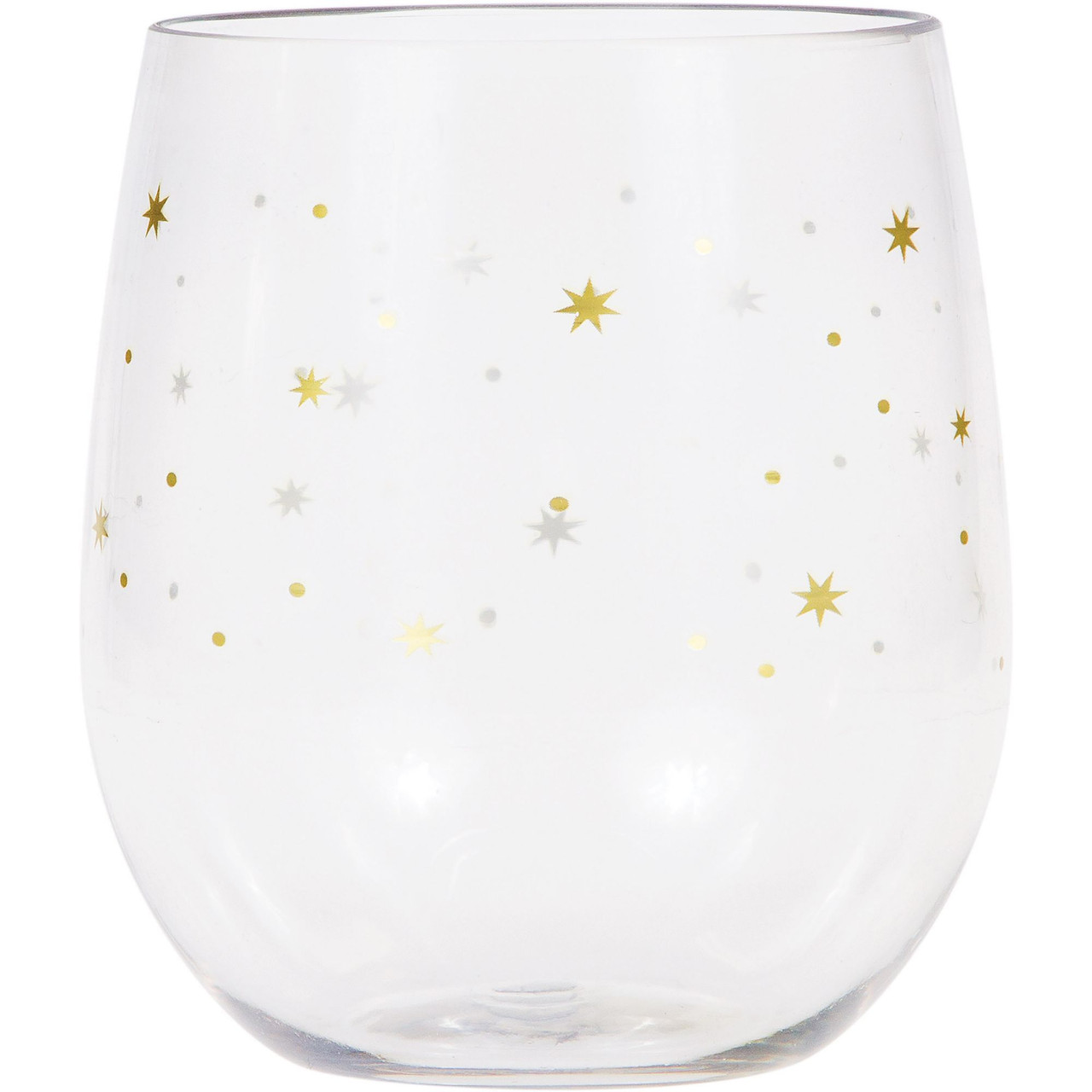 Gold Leopard Stemless Champagne Glass