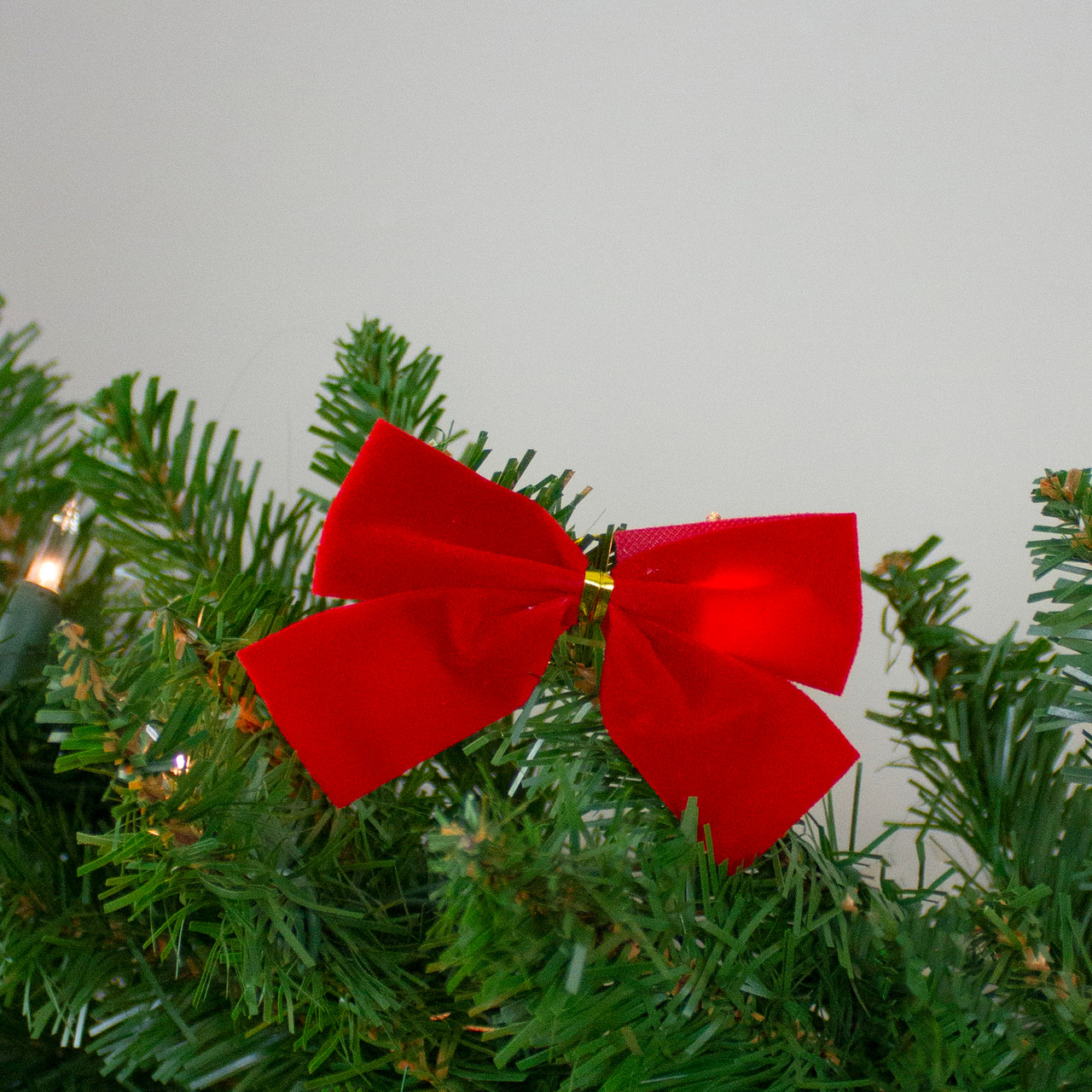 9 x 16 Decorative Red Velvet Christmas Bows (10 Pack)