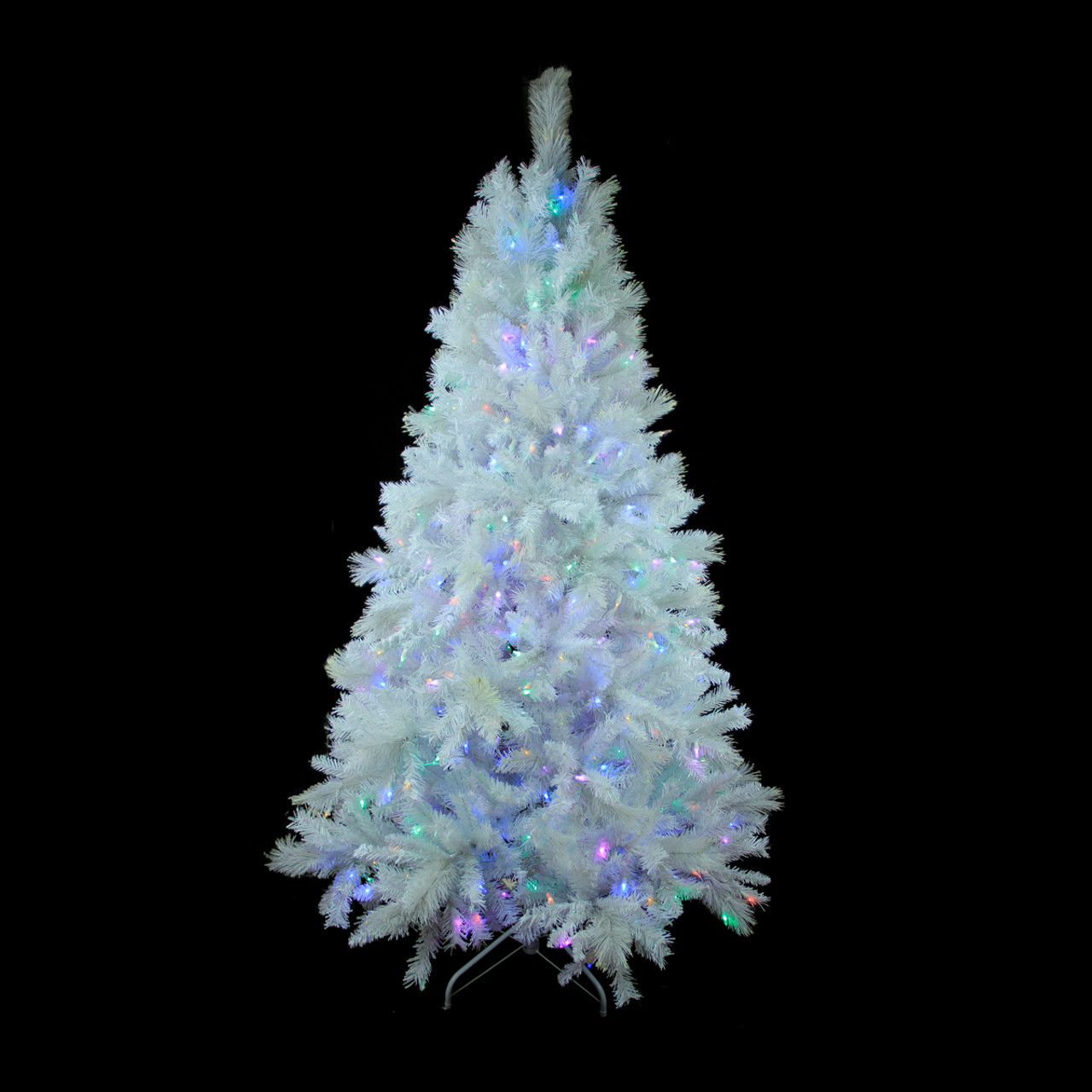 Northlight 7.5' Pre-Lit Iridescent White Alaskan Pine Artificial Christmas  Tree - Clear Lights