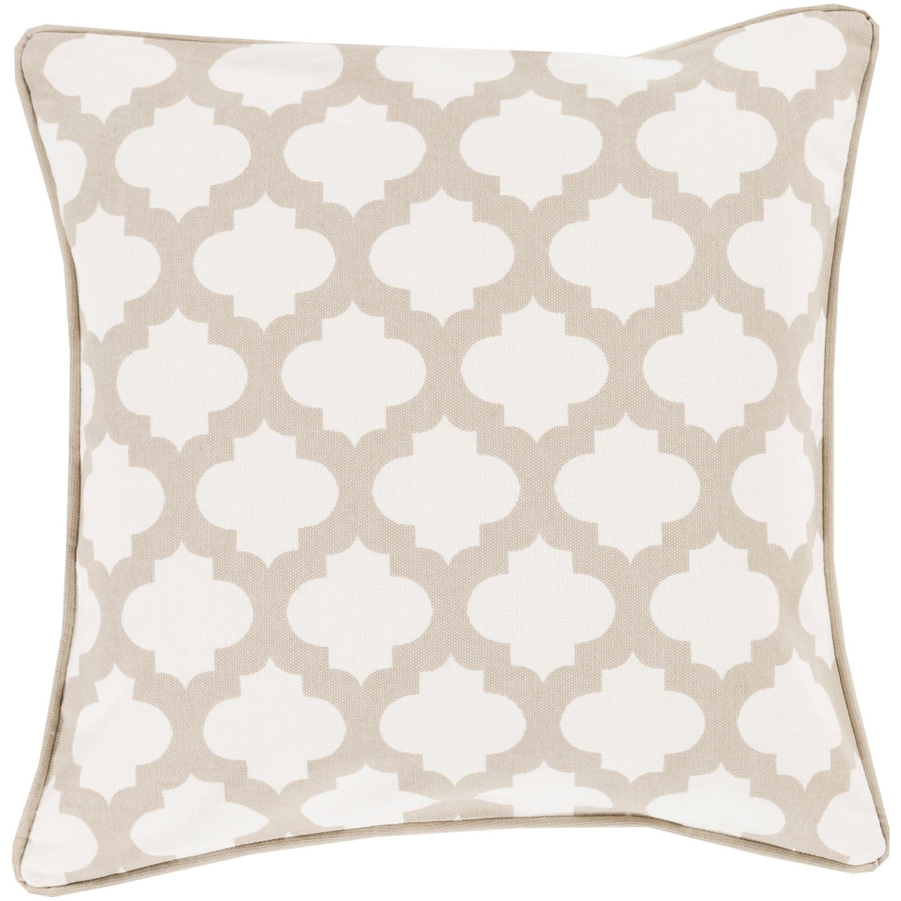 Decorative Square 18 x 18 Inch Throw Pillows Navy & White Moroccan  Quatrefoil Lattice Cushion Pillow