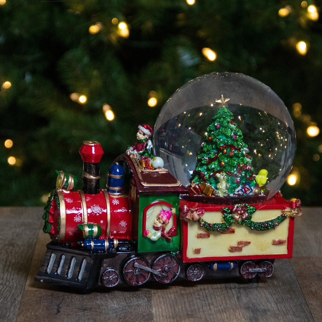 Christmas Train with Tree Musical Snow Globe Decoration - 8 ...