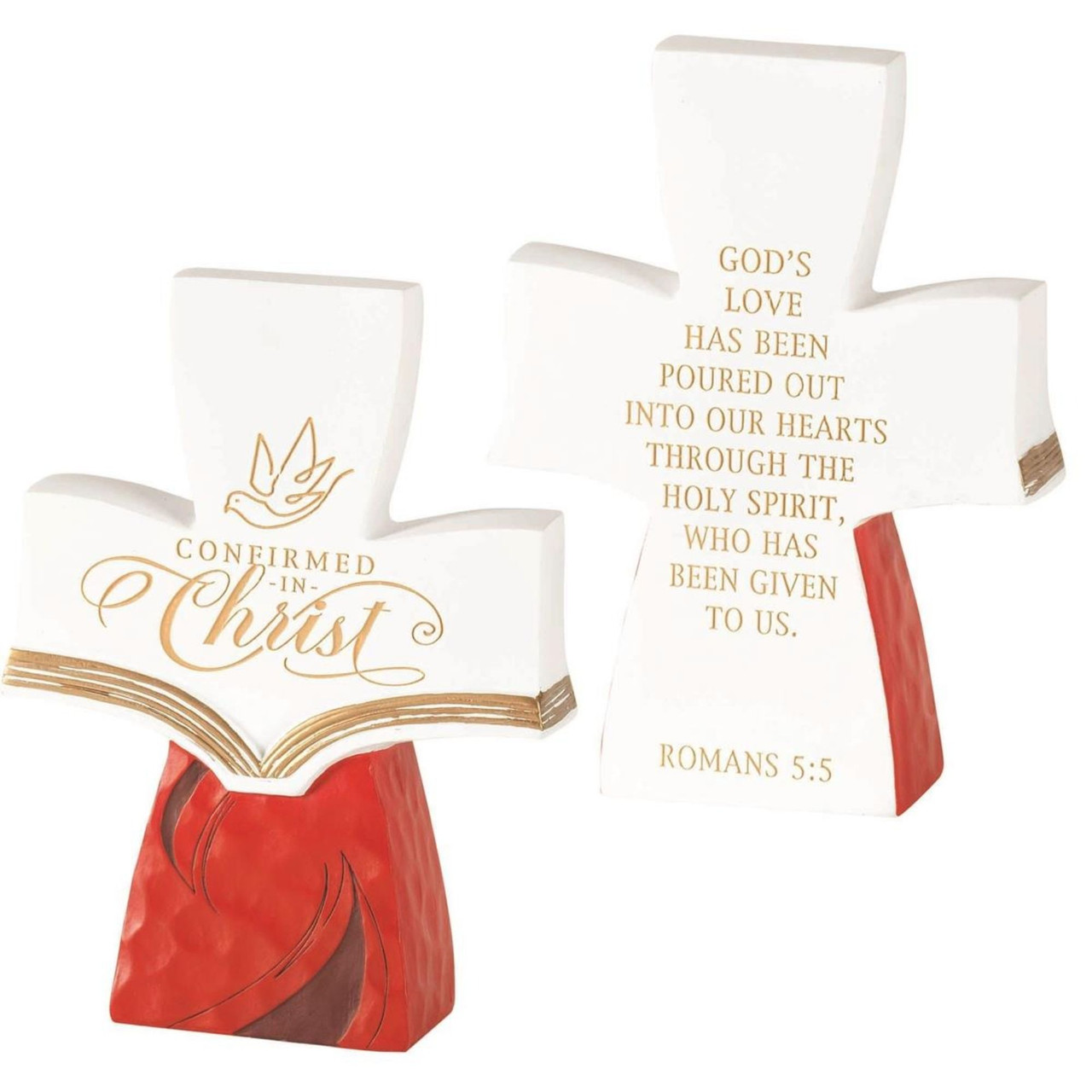 5" Confirmed In Christ Romans 55 Tabletop Cross Christmas Central