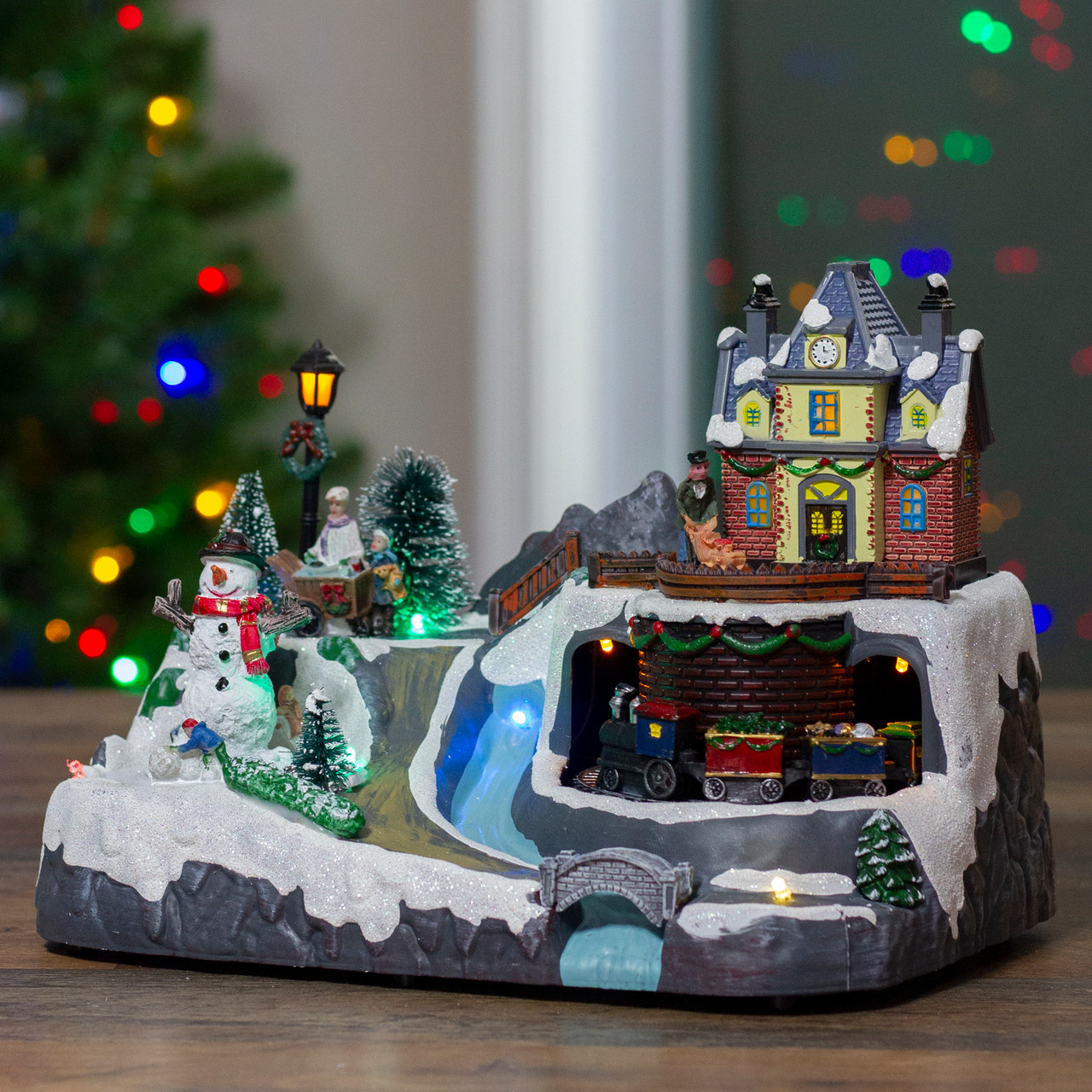ANIMATED TRAIN VILLAGE アニメーテッドトレイン ウィレッジ Amazon.com: Christmas Village Centerpiece Decor, Tiered