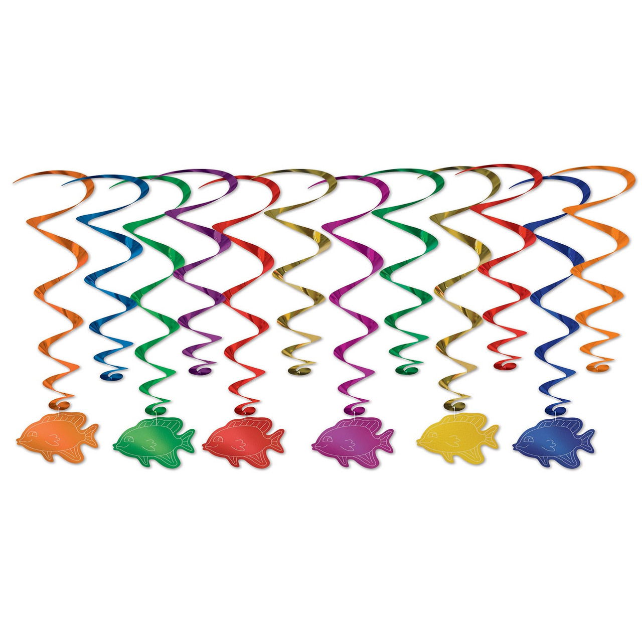 Set of 72 Multicolor Assorted Fish 