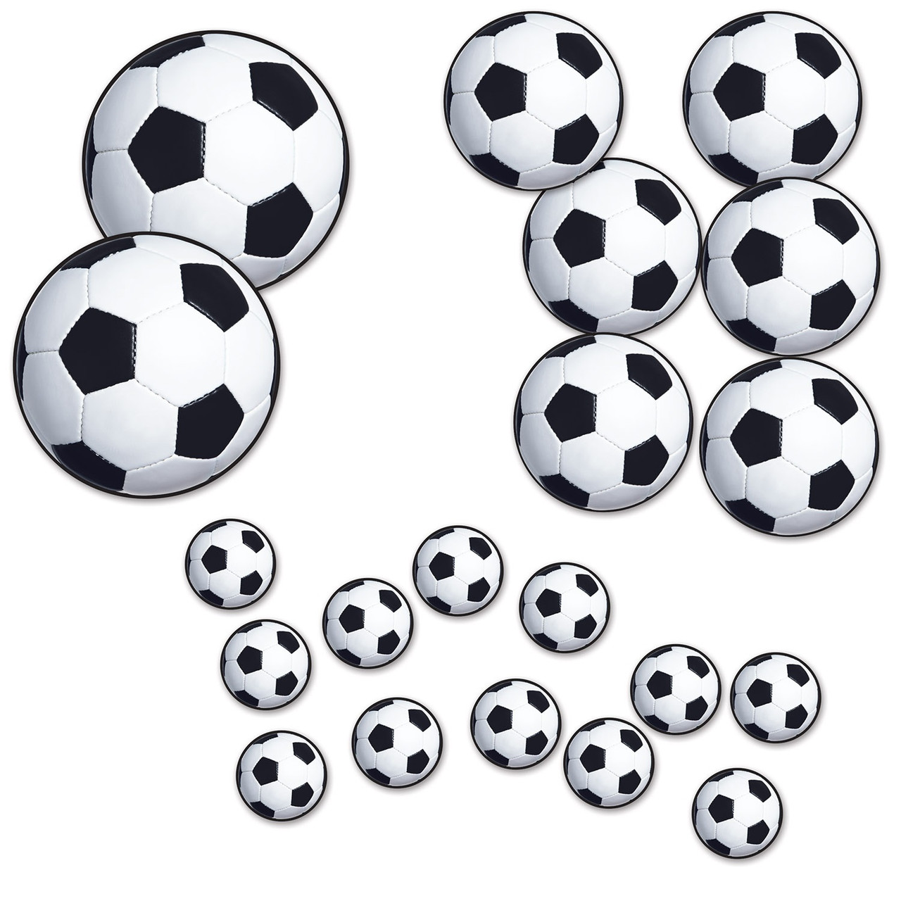 Set of 240 Soccer Ball Summer Sports Cutouts 8" Christmas Central