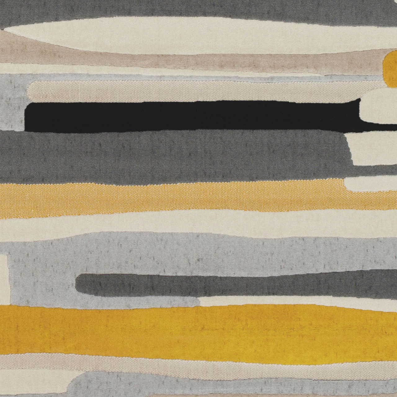5.25' x 7.25' Mustard Yellow & Gray Rectangular Throw Rug Christmas