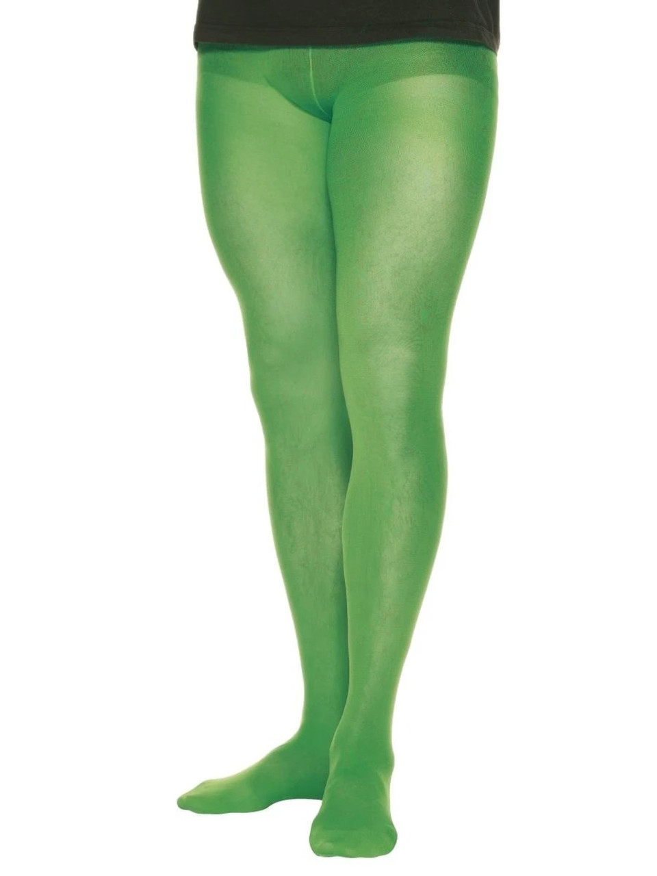 Lime Green Opaque Tights for Women