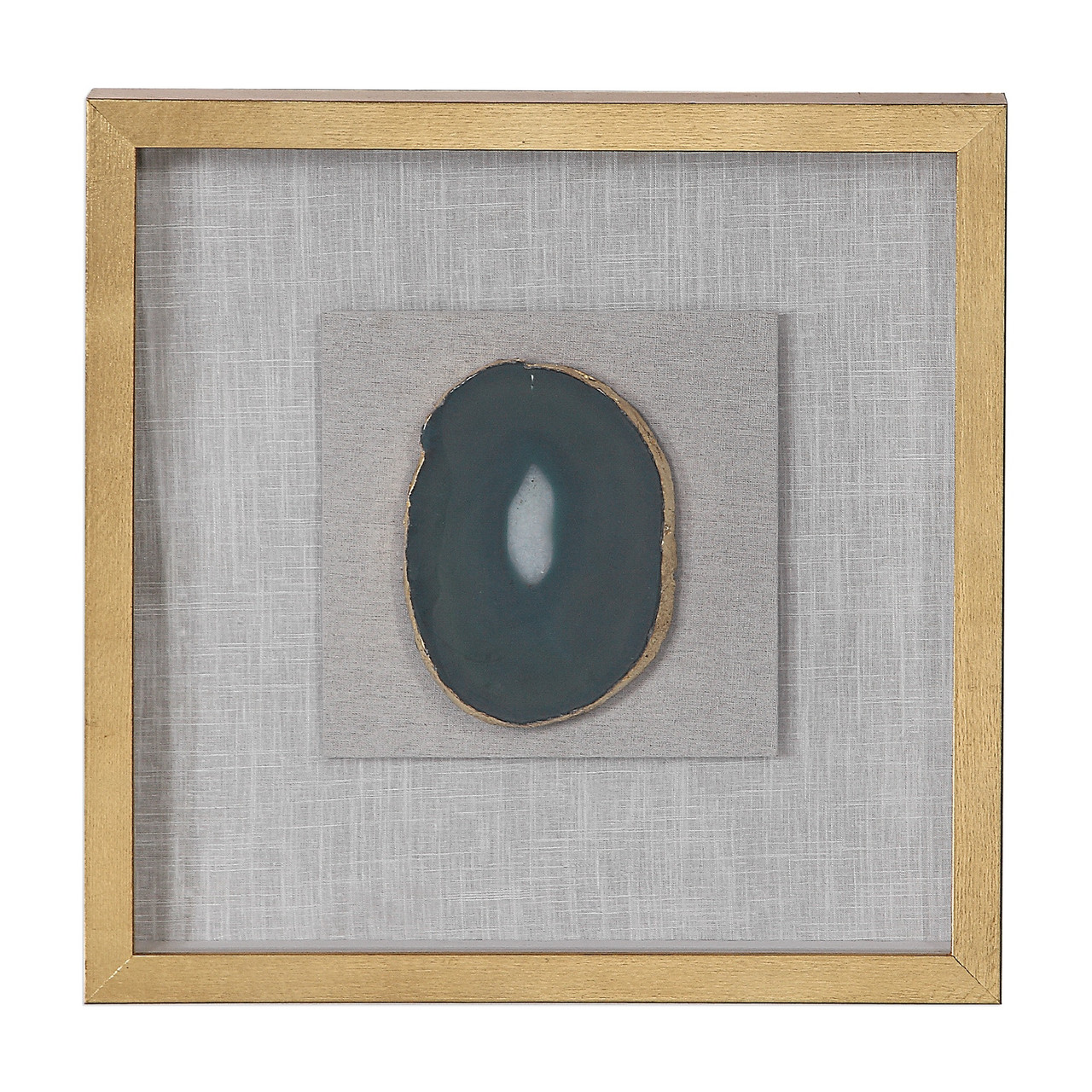 19 Gold Emerald Agate Shadow Box Hanging Wall Art Christmas