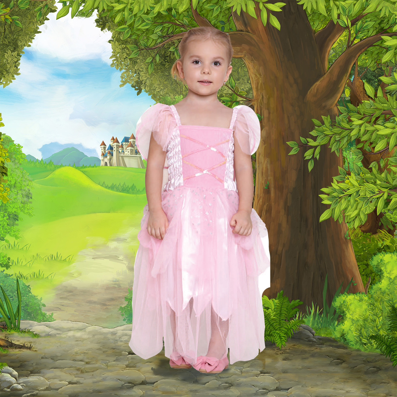 Pink \u0026 White Little Angel Princess Girl Child Halloween Costume - Fits Most  4-6 Years | Christmas Central, image size:1280x1280