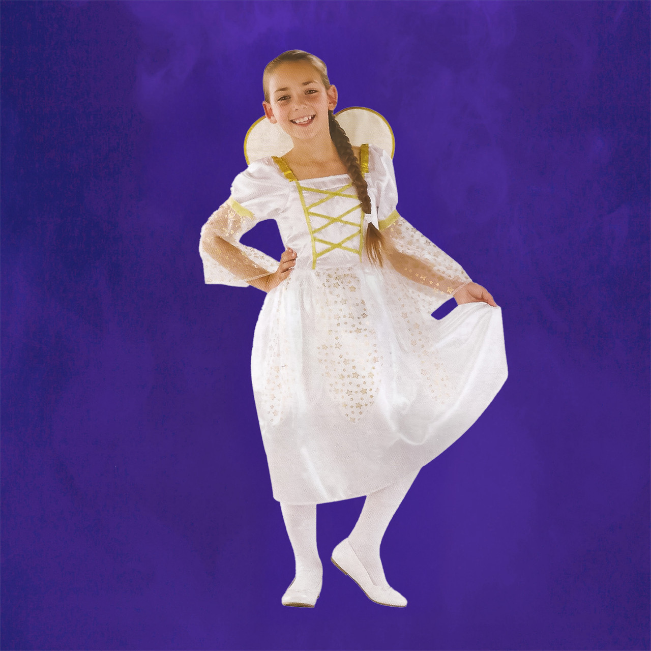 Northlight White and Gold Angel Girl Child Christmas Costume - Large