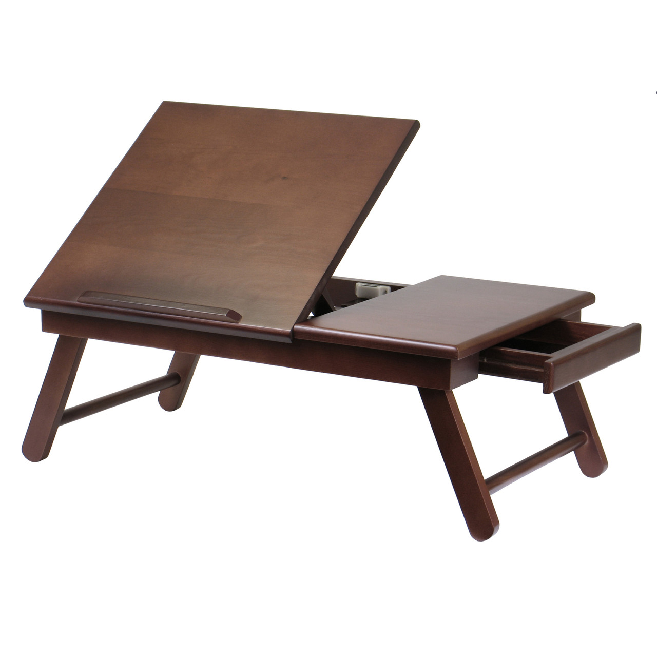 Wooden Flip Top Lap Desk with Foldable Legs - 25.25