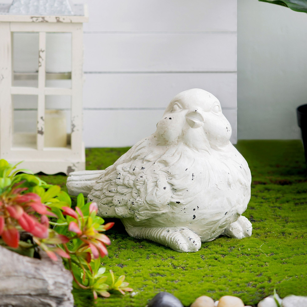 Large Vintage Style Bird Garden Figurine - 18.5