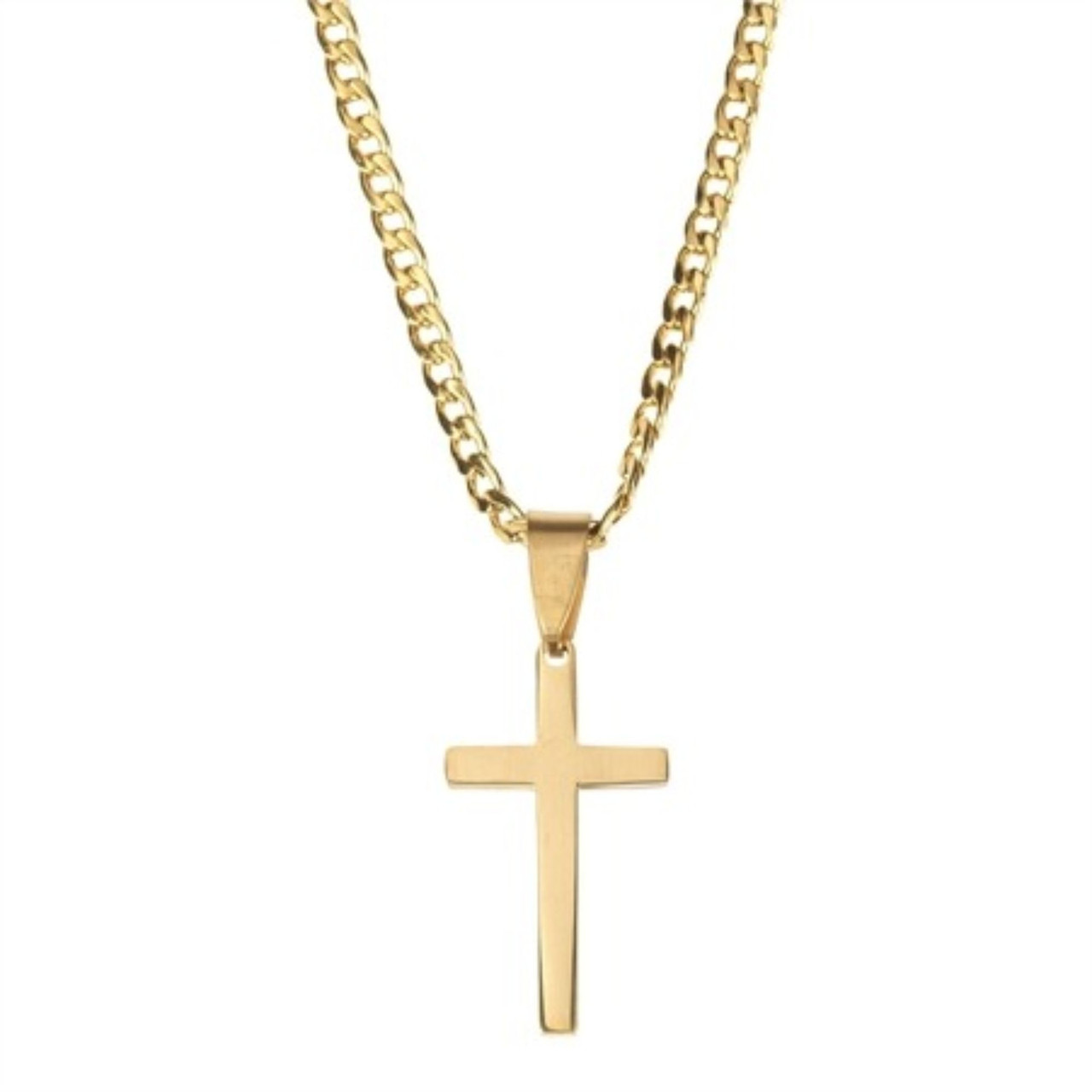 Slim Cross with Chain Necklace 