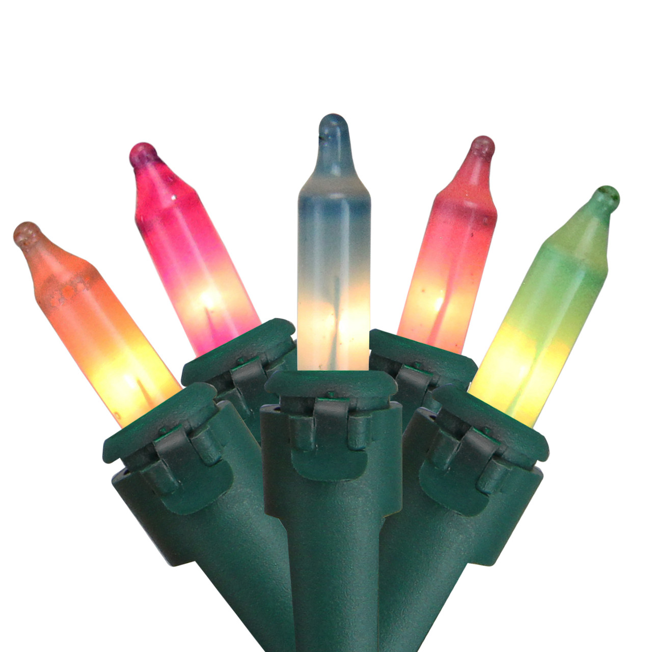 Guirlande led compacte clignotante multicolore pastel 750l câble vert 21m