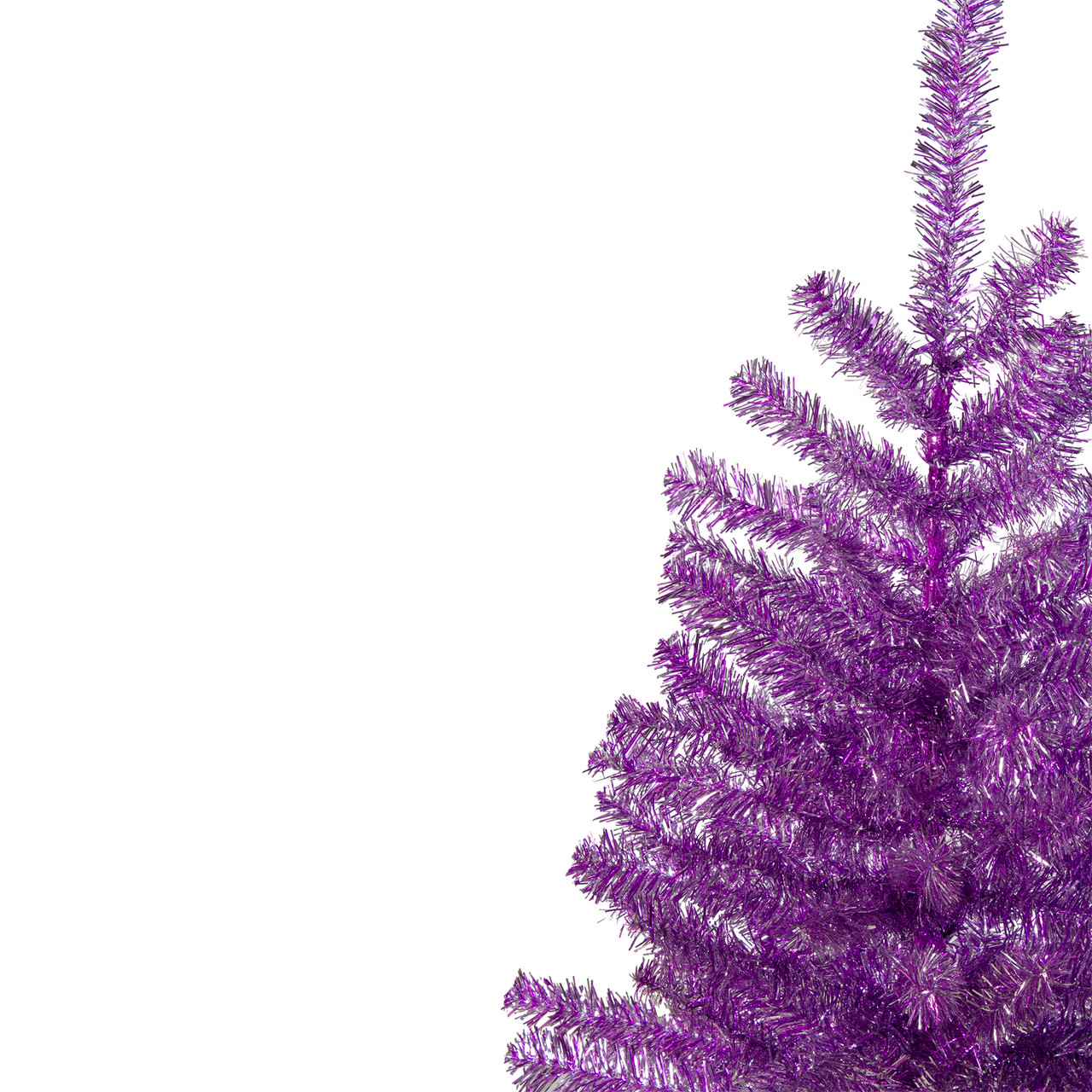 3' Metallic Purple Tinsel Artificial Christmas Tree Unlit Christmas