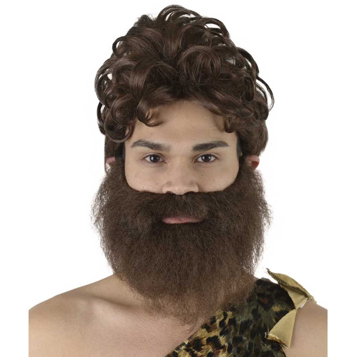 Barba Postiza Marrón Con Bigote Y Goma Elástica – Disfraz Medieval, Hipster O Hombre De Las Cavernas – Talla Única