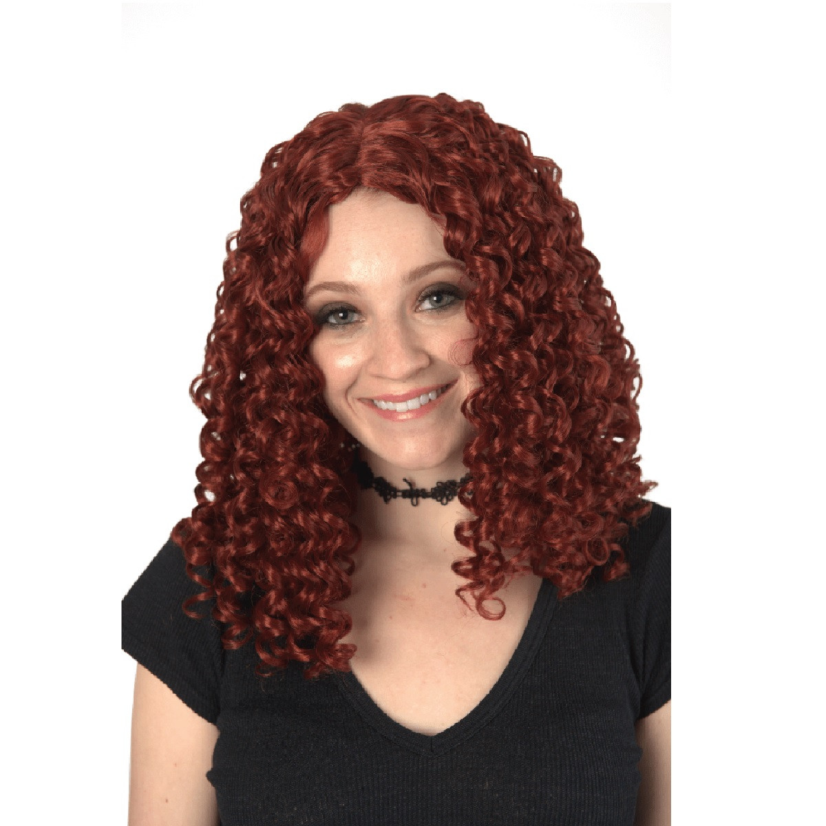 red curly wig costume