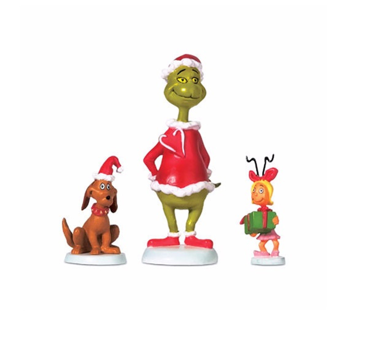 Department 56 Dr Seuss Grinch, Max and Cindy-Lou Who Christmas Figure Set  #804152