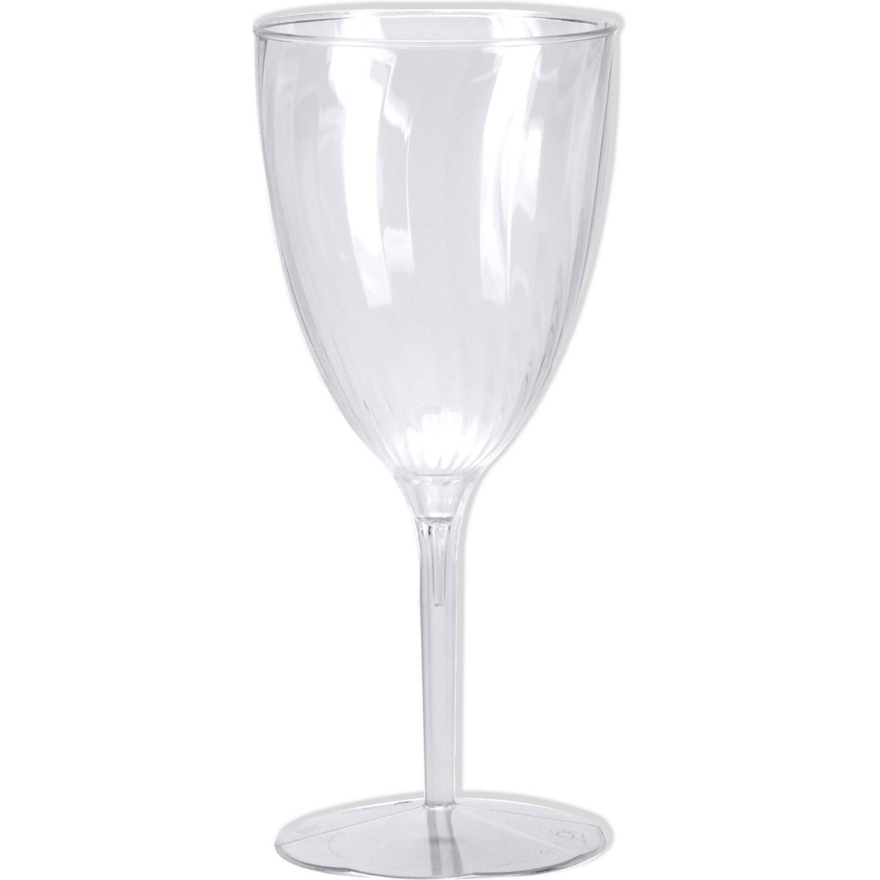 96 Goblets, 7 oz. Clear Round Disposable Plastic Wine Goblets