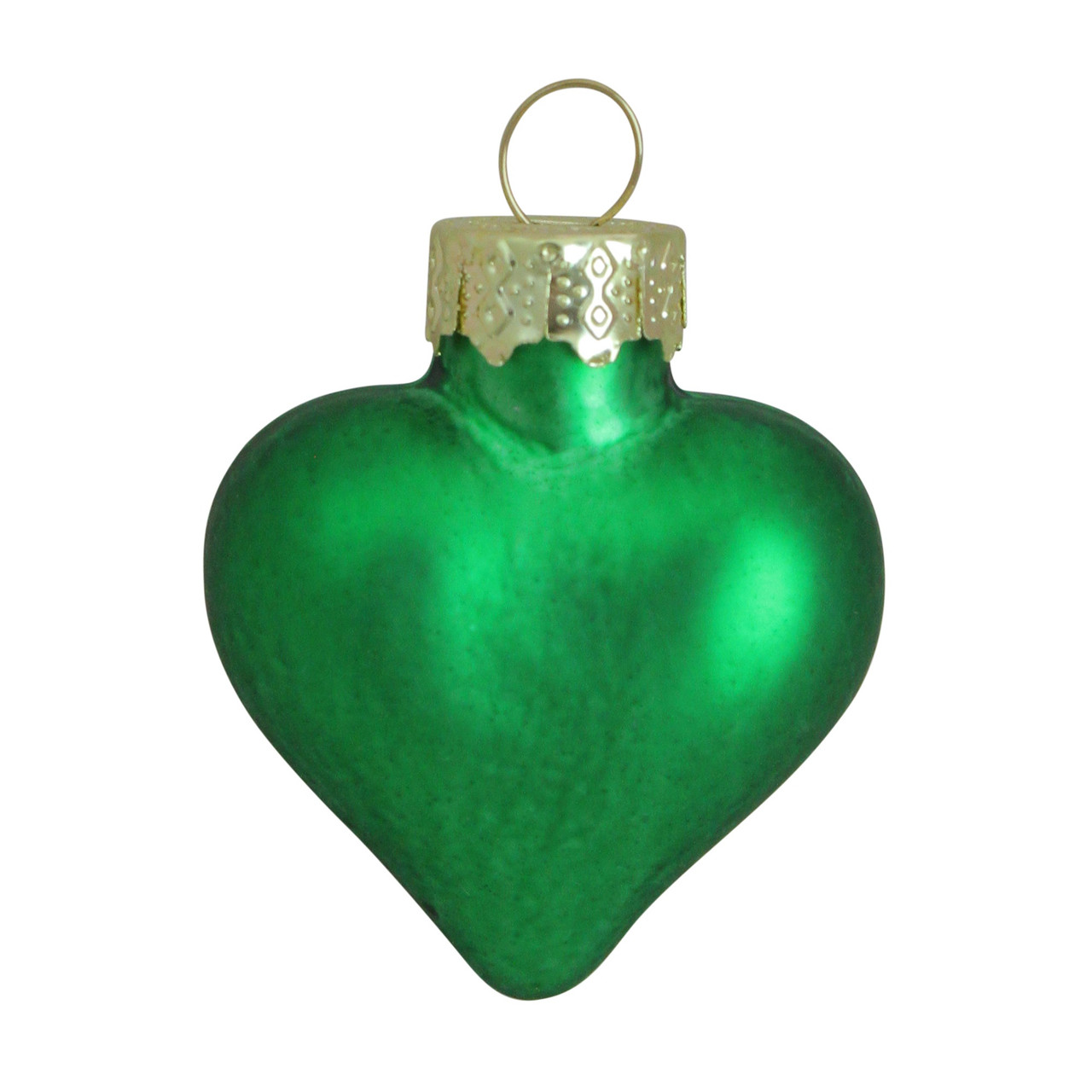 Dark Red Heart Mercury Glass Christmas Ornament