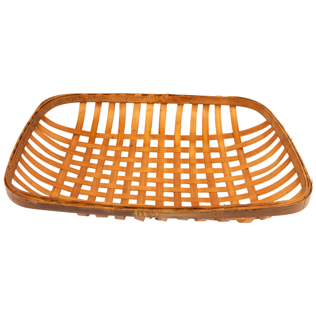 large rectangular tobacco basket Rectangular Lattice Tobacco Baskets - Brown - Set of 3