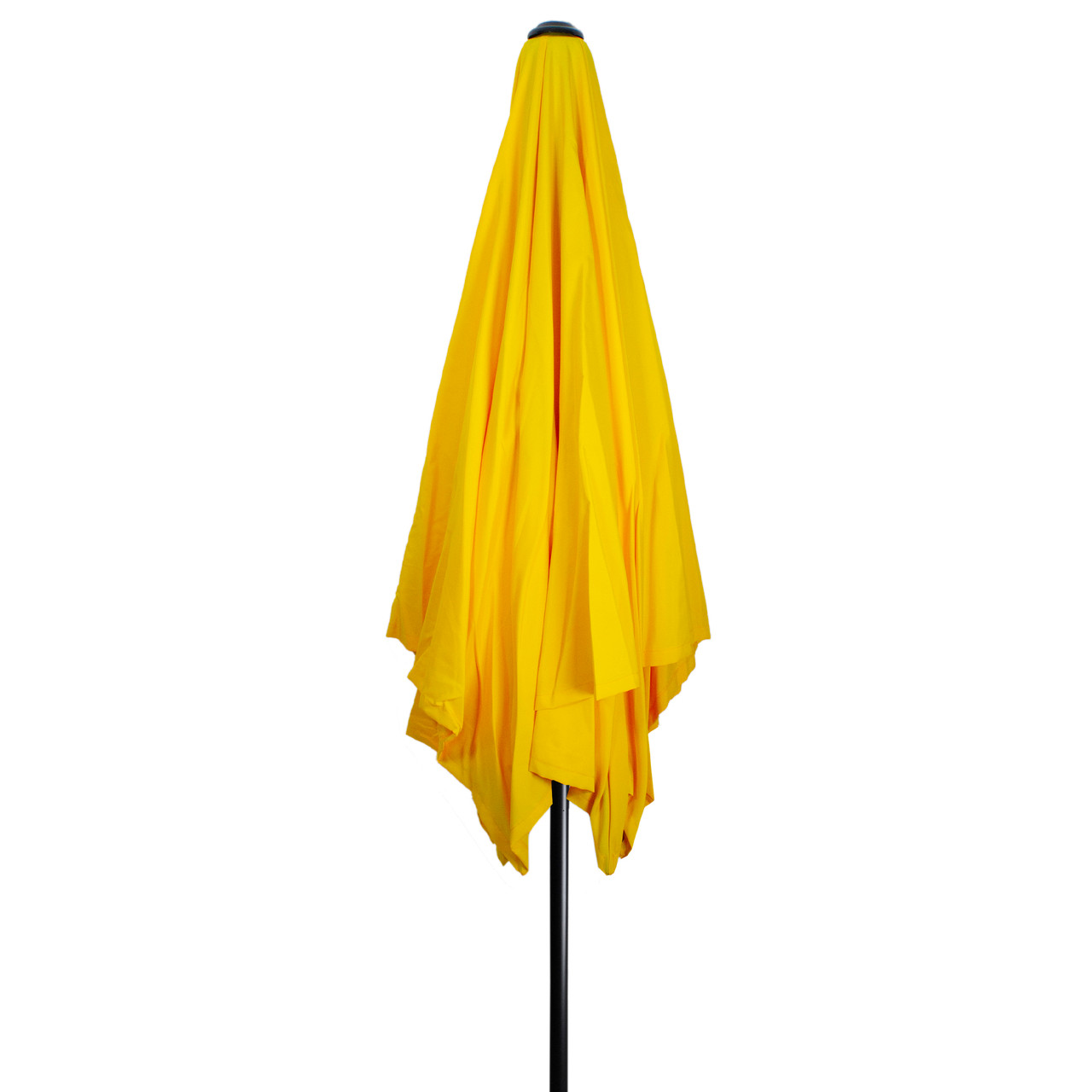 8.85ft Outdoor Patio Lotus Umbrella with Hand Crank, Yellow Christmas