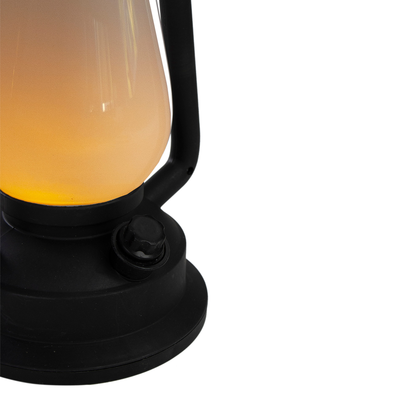 Northlight 12 Black LED Lighted Battery Operated Lantern Warm White  Flickering Light