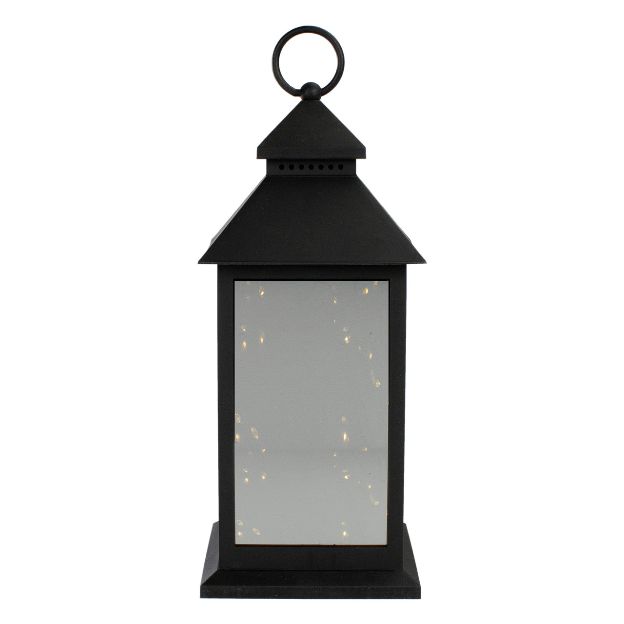 10 LED Black Candle Lantern Tea Light String Light, 5.5 ft, Battery Operated