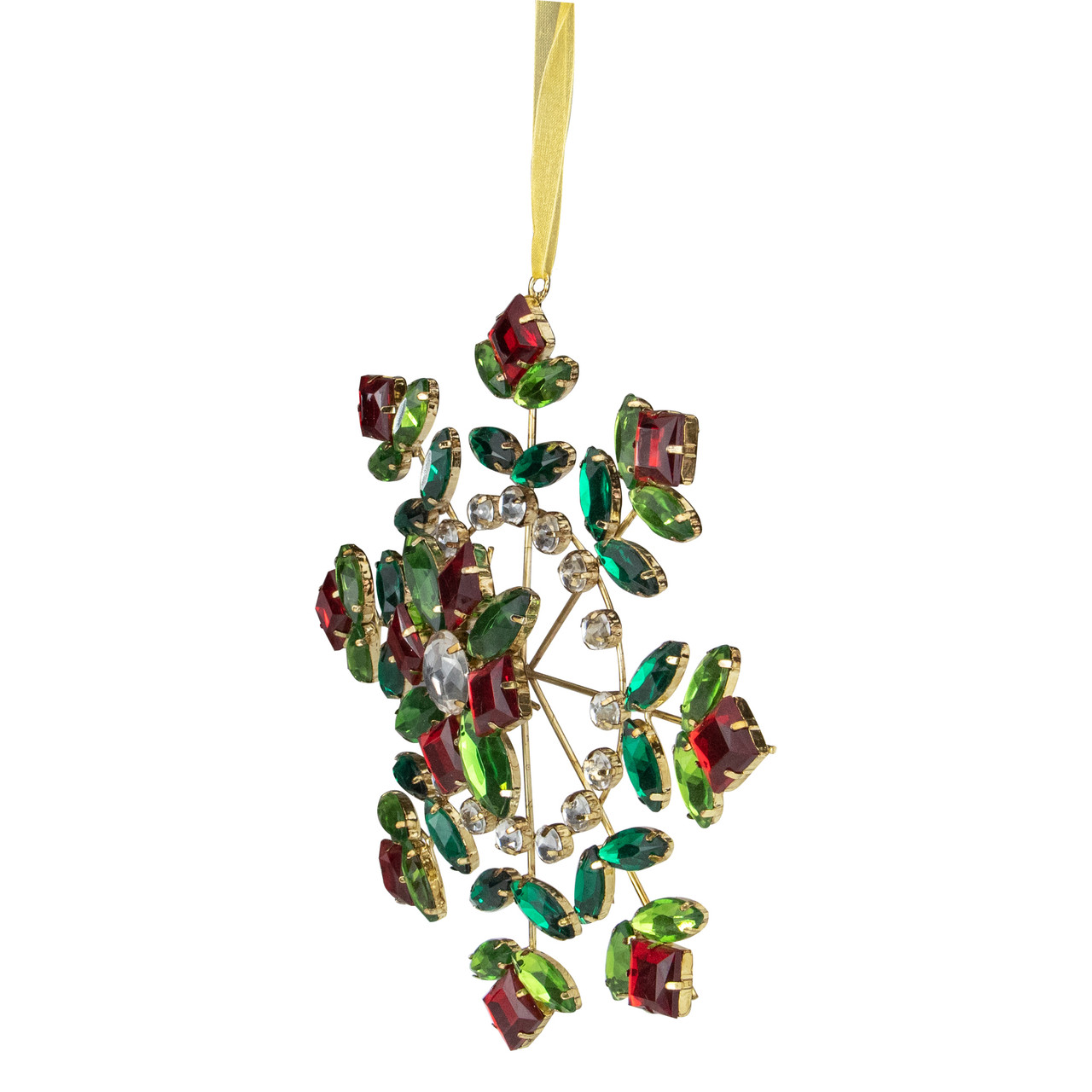 Northlight Gem Stone Flowers Snowflake Christmas Ornament - Thumbnail 4