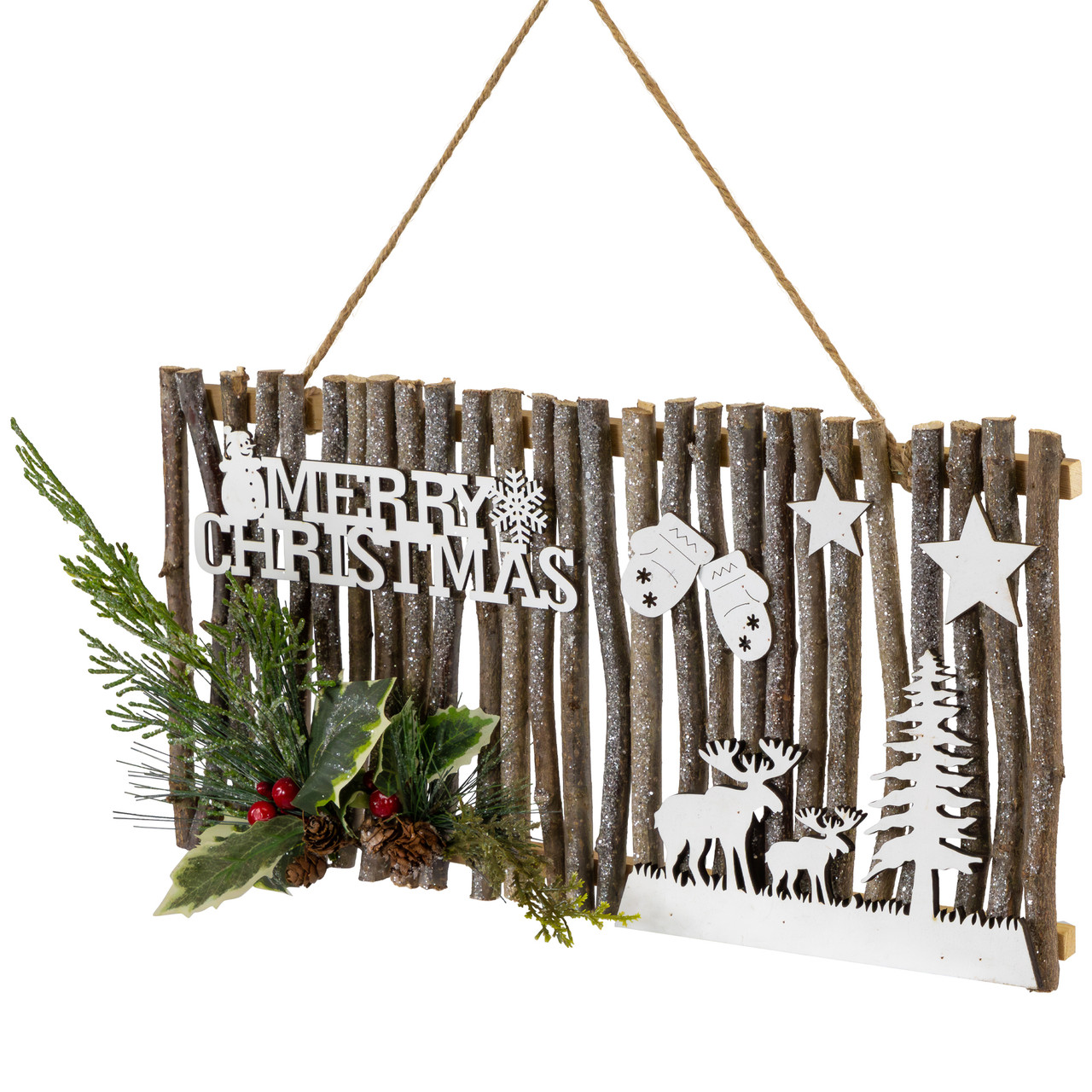 16" Rustic "Merry Christmas" Wall Sign Christmas Central