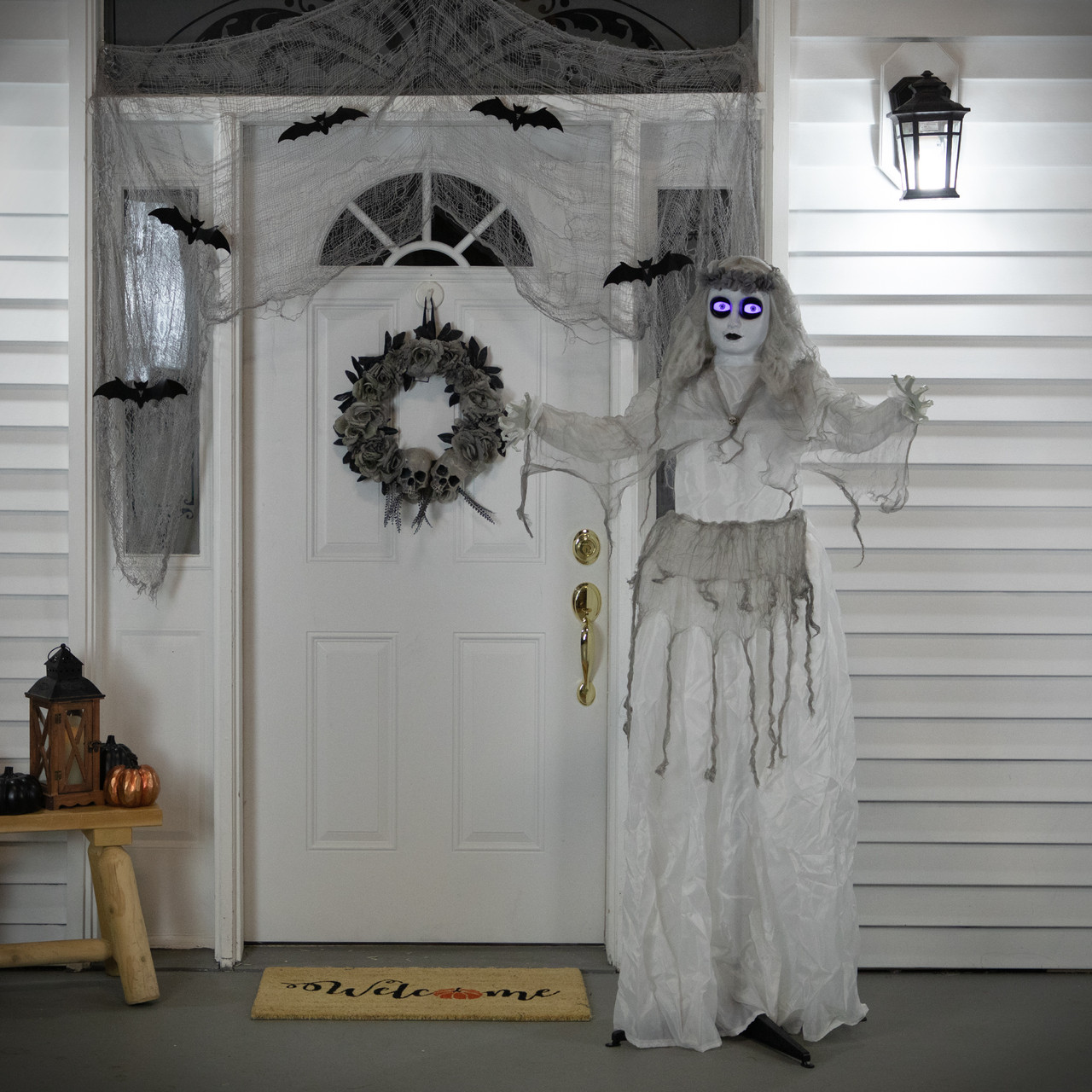 Spooky Town 6' Lighted & Animated Ghost Bride Halloween Decoration ...